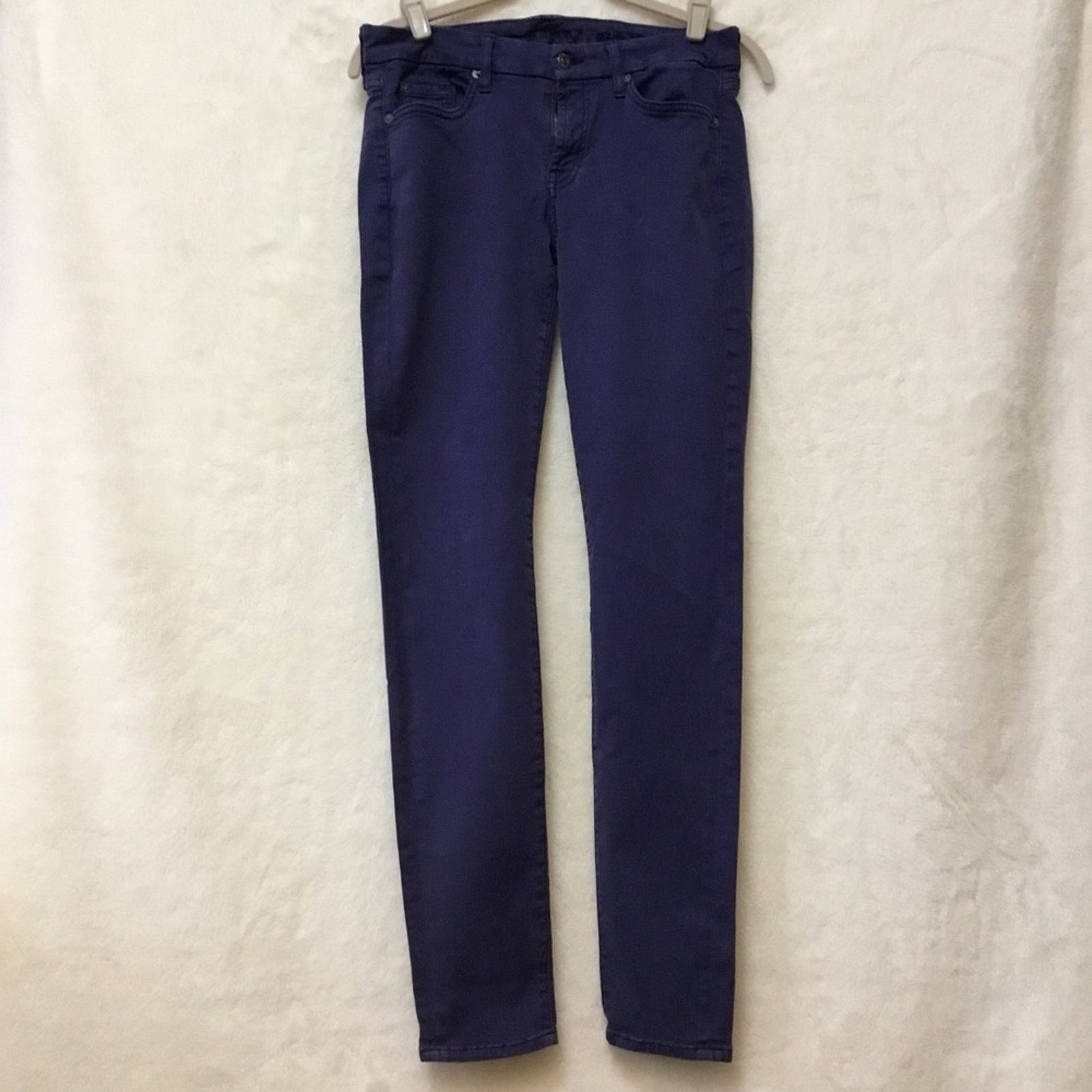 7 For All Mankind 7 For All Mankind Vibrant Purple Skinny Jeans Size 29" - 2 Thumbnail