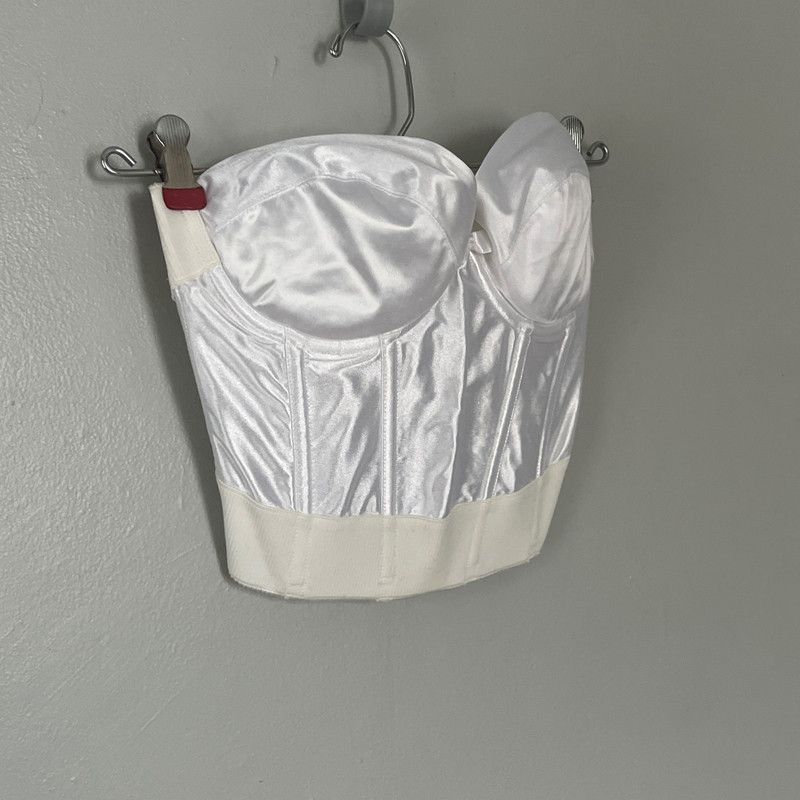 Other Wonderbra Women's White Satin Corset-Style Bustier 90C/34C Size ONE SIZE - 3 Thumbnail
