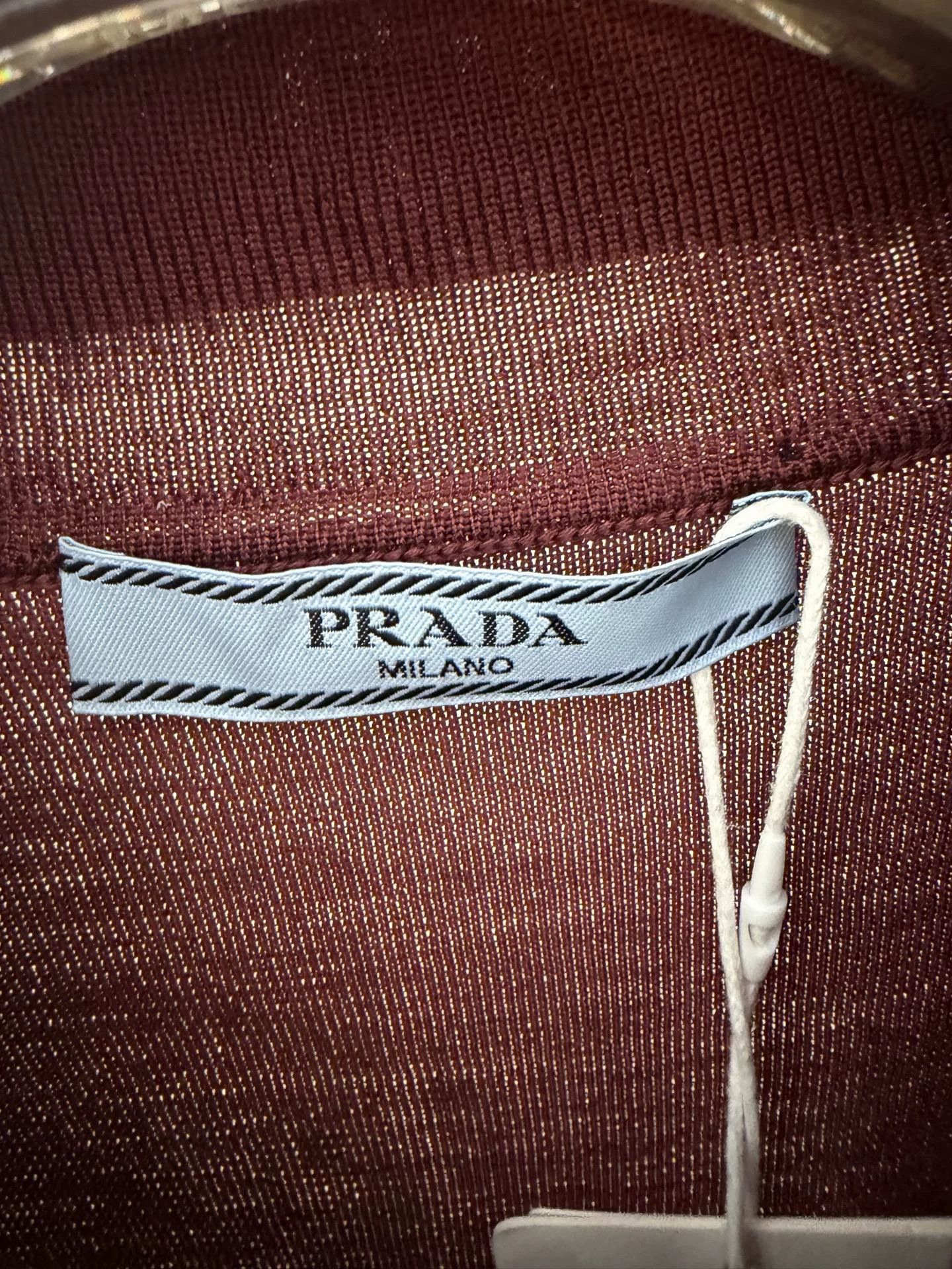 Prada Prada burgundy Polo shirt 36 99 new stained Size XS / US 0-2 / IT 36-38 - 3 Thumbnail