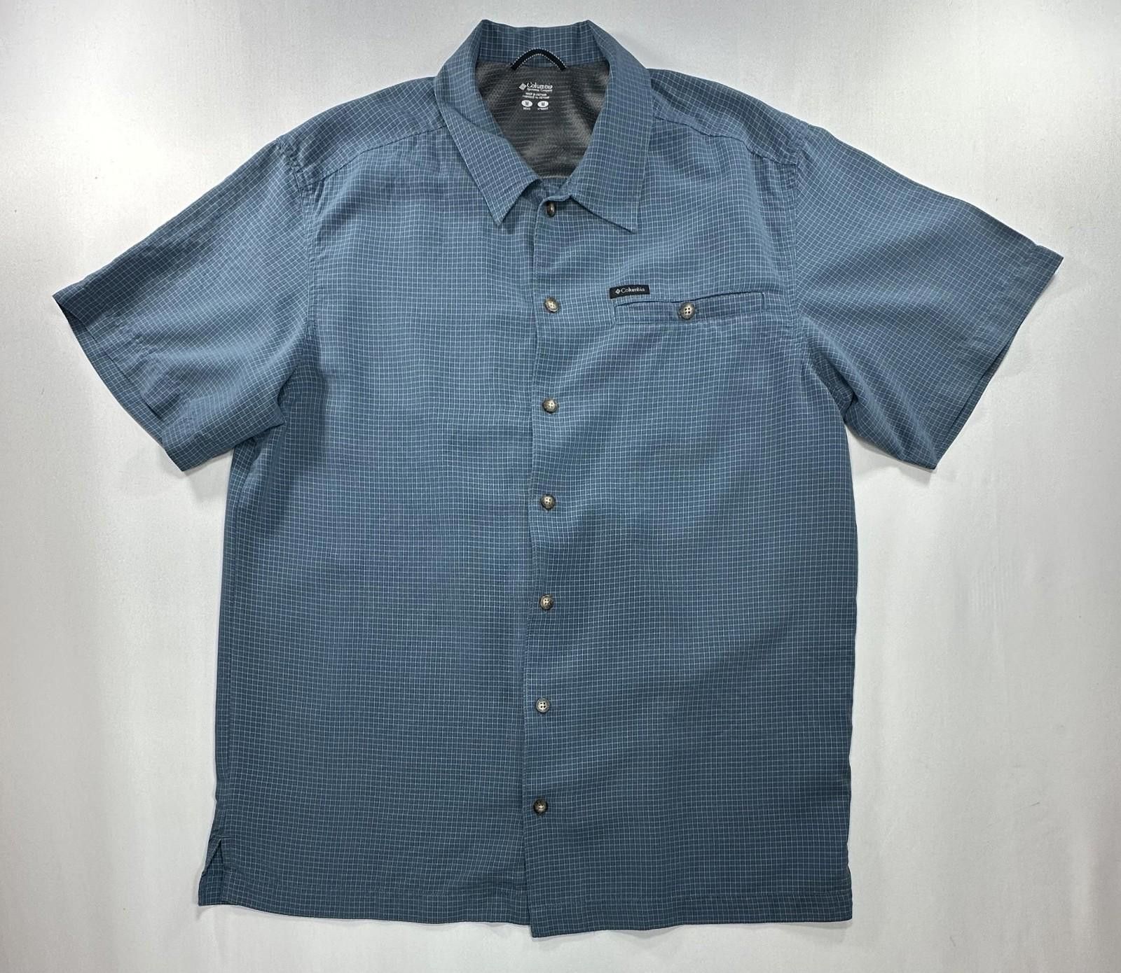 Columbia Columbia Checked Pattern Modal/Poly Button Up Blue Mens M Size US M / EU 48-50 / 2 - 1 Thumbnail