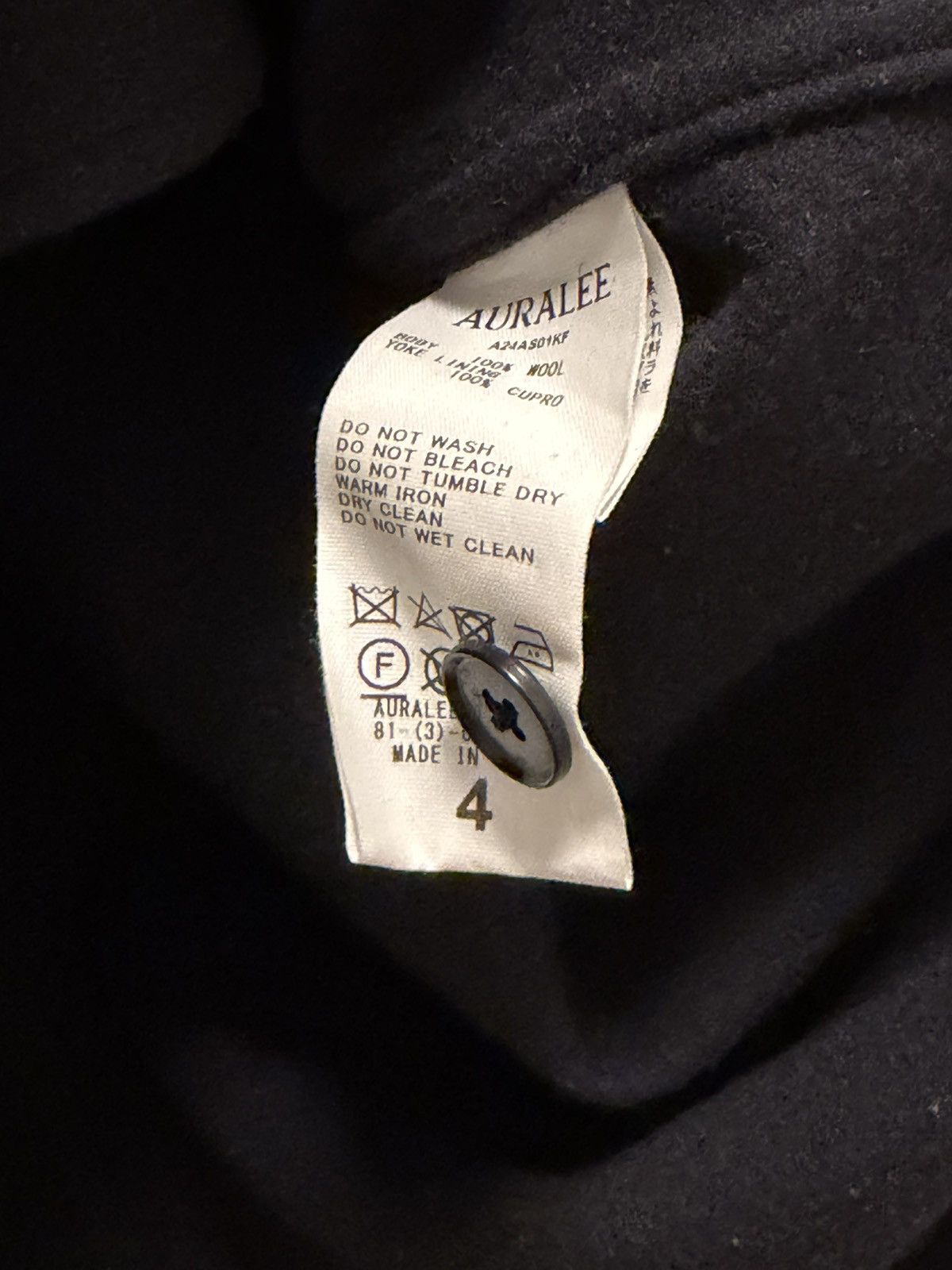 Auralee Auralee Brushed Super Fine Wool Flannel - Ink Black Size US M / EU 48-50 / 2 - 7 Thumbnail