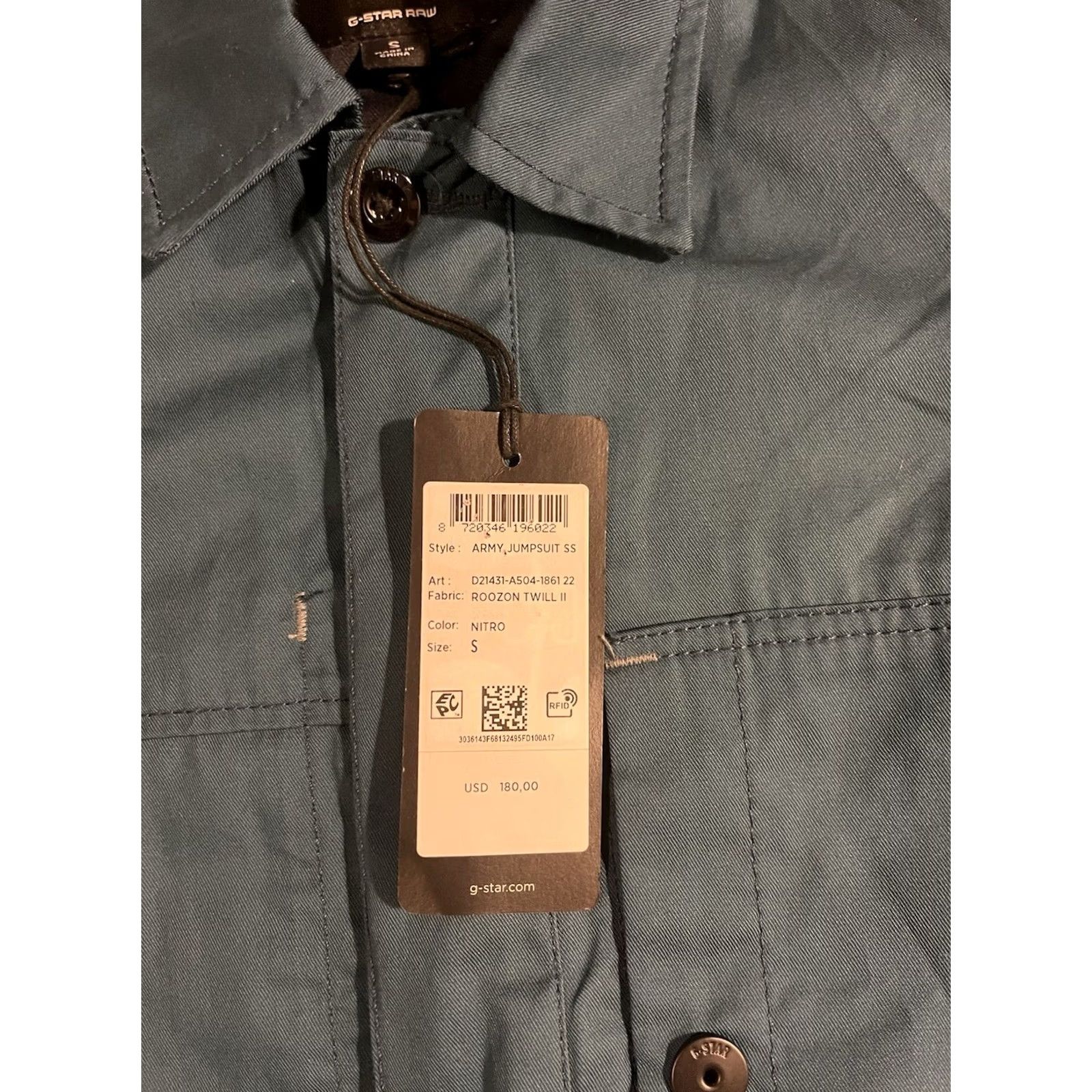 G-Star G Star Raw Twill Army Jumpsuit Women's Small Nitro Blue Shirt? Size 28" / US 6 / IT 42 - 5 Thumbnail