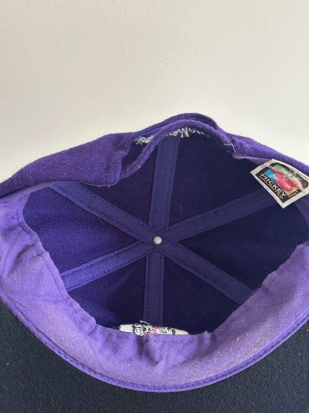 Disney × Mickey Mouse × Vintage Vintage 90’s Mickey Mouse Wool Hat Mickey Unlimited Purple Size ONE SIZE - 6 Thumbnail
