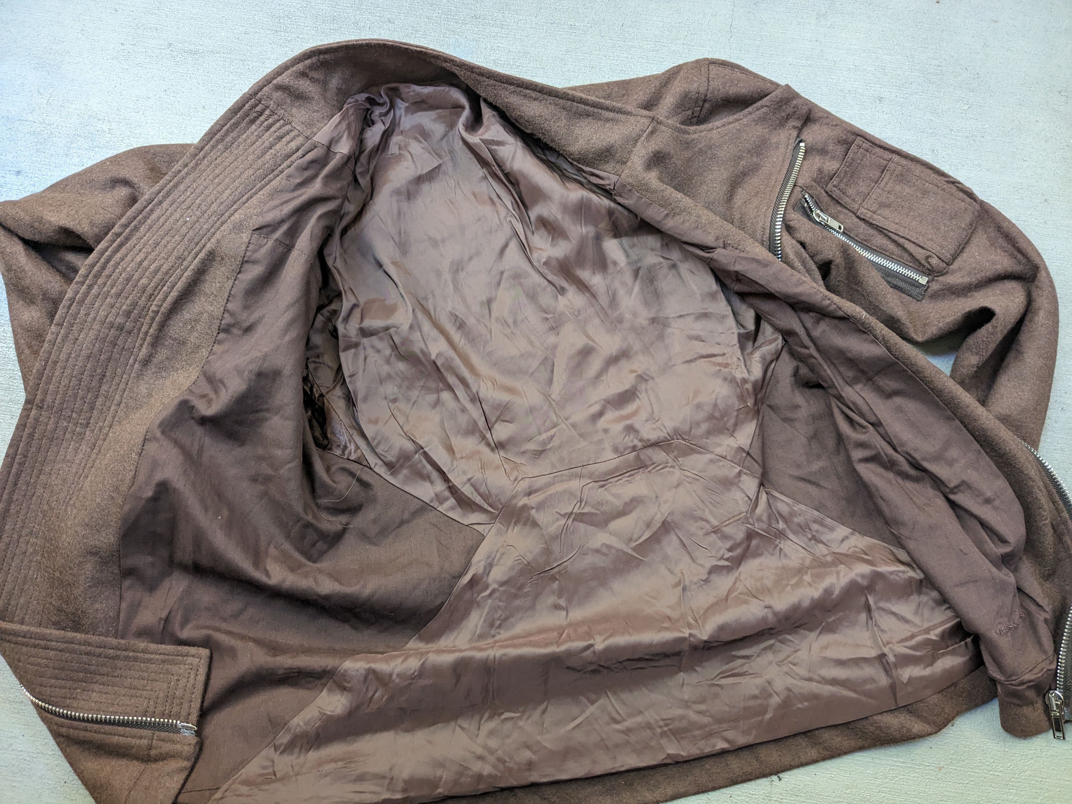 Rick Owens Rick Owens Globa Jacket Wool Medium Zip Up Asymmetrical Zip Size US M / EU 48-50 / 2 - 9 Thumbnail