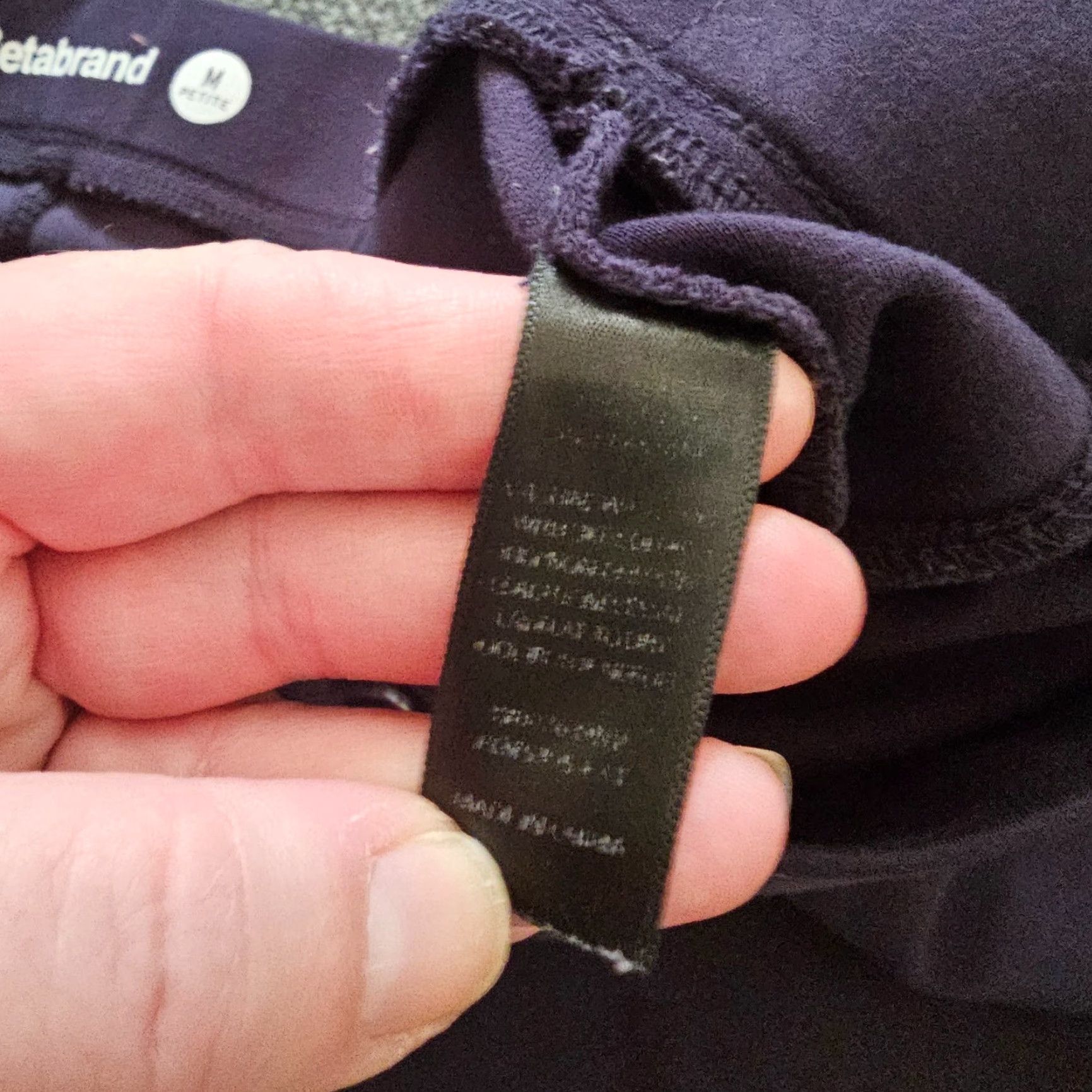 Vintage Betabrand Pants Womens Medium Petite Navy Blue Mid Rise Elastic Waist Pull On Pants Size 30" / US 8 / IT 44 - 7 Thumbnail