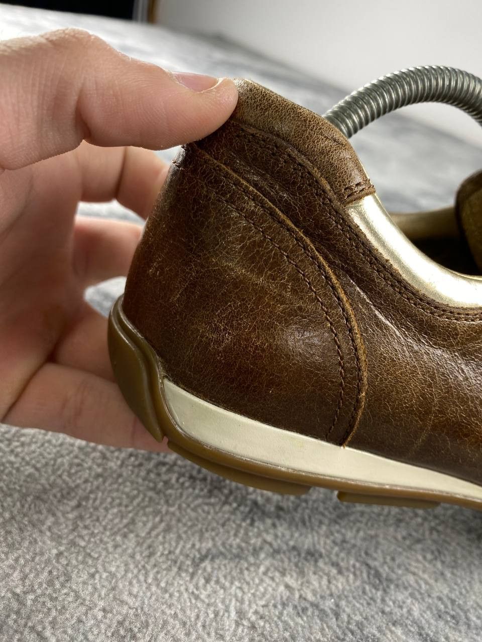 Prada Vintage Prada Leather Trainers Sneakers Women Size 36 Brown Size US 6 / IT 36 - 8 Thumbnail