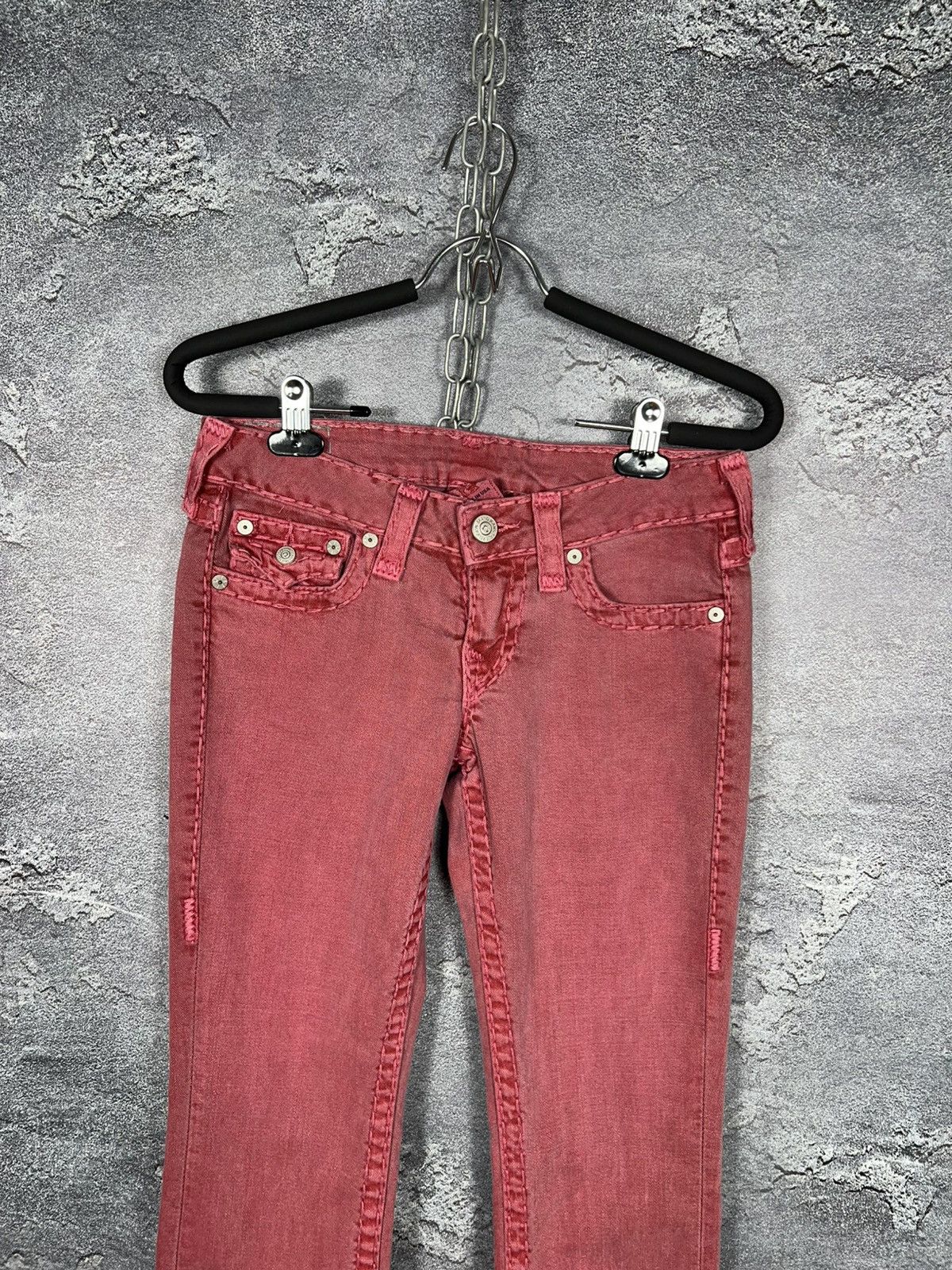 True Religion Vintage True Religion Flare Billy Super T Pink Jeans Size 27" / US 4 / IT 40 - 3 Thumbnail