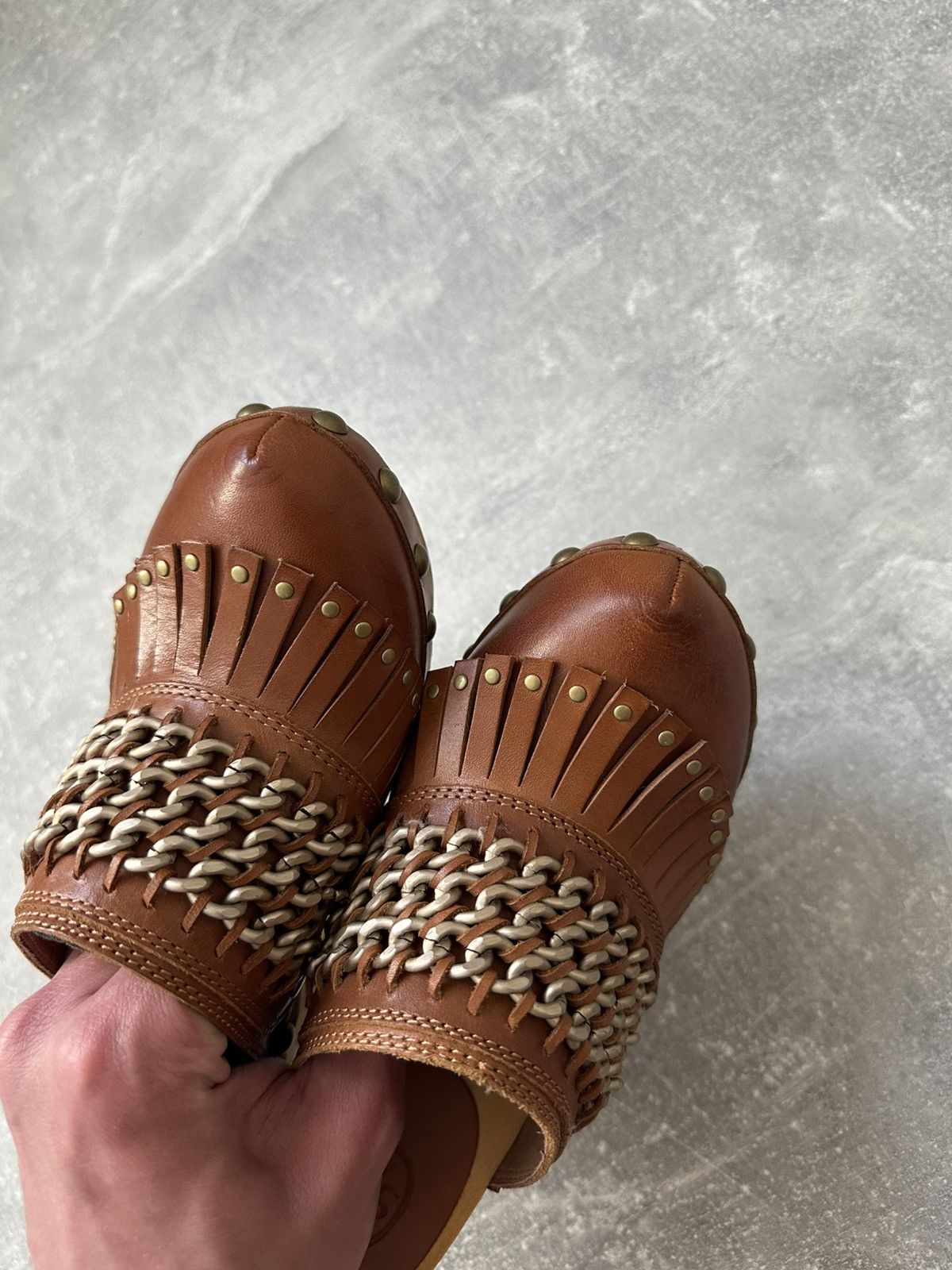 ASH × Hysteric Glamour × Japanese Brand Leather mules & clogs Ash Brown Y2K style Size US 7 / IT 37 - 6 Thumbnail