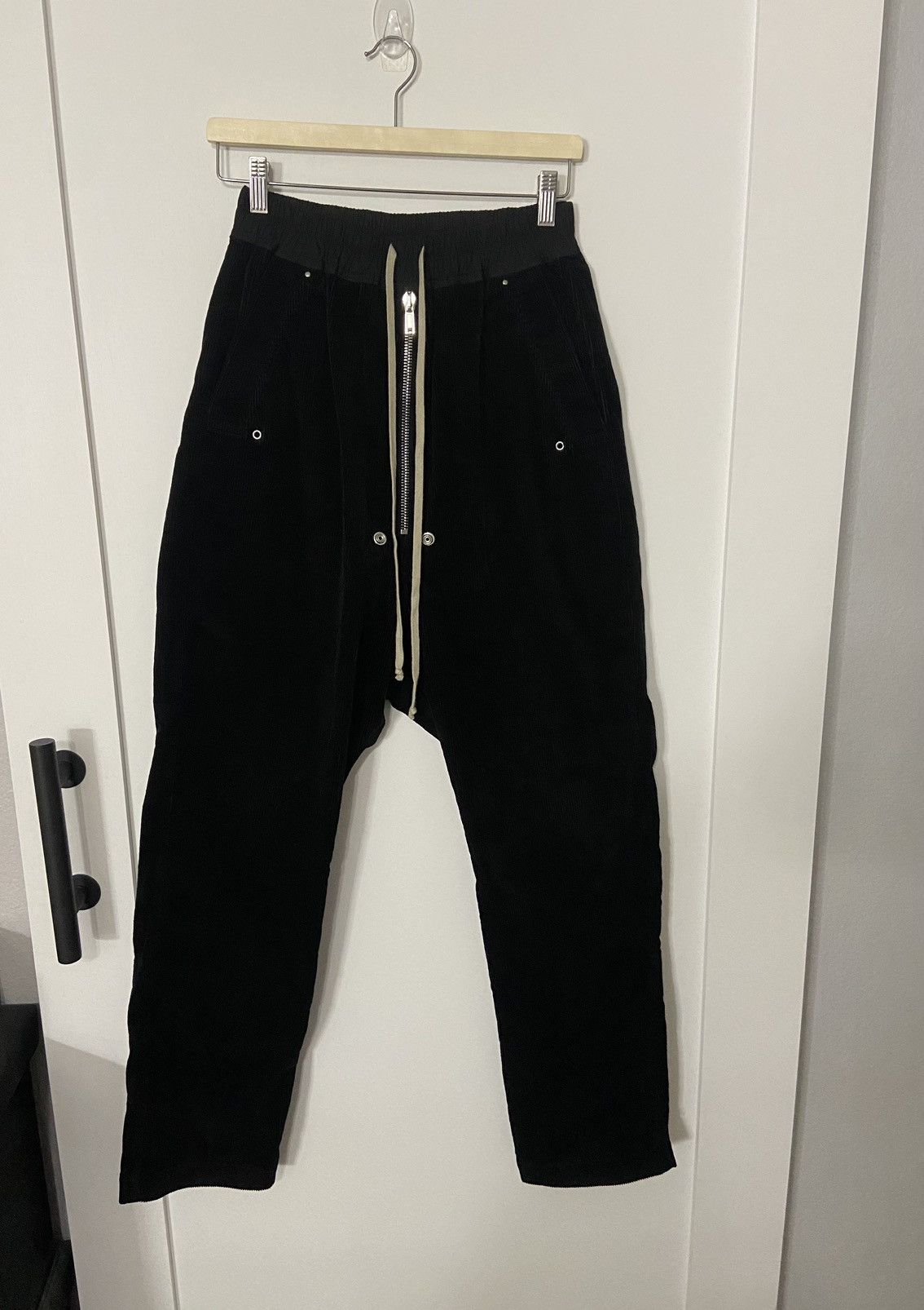 Rick Owens Drkshdw Rick Owens Drkshdw Corduroy Bela Drop Crotch Pants Size US 30 / EU 46 - 2 Thumbnail