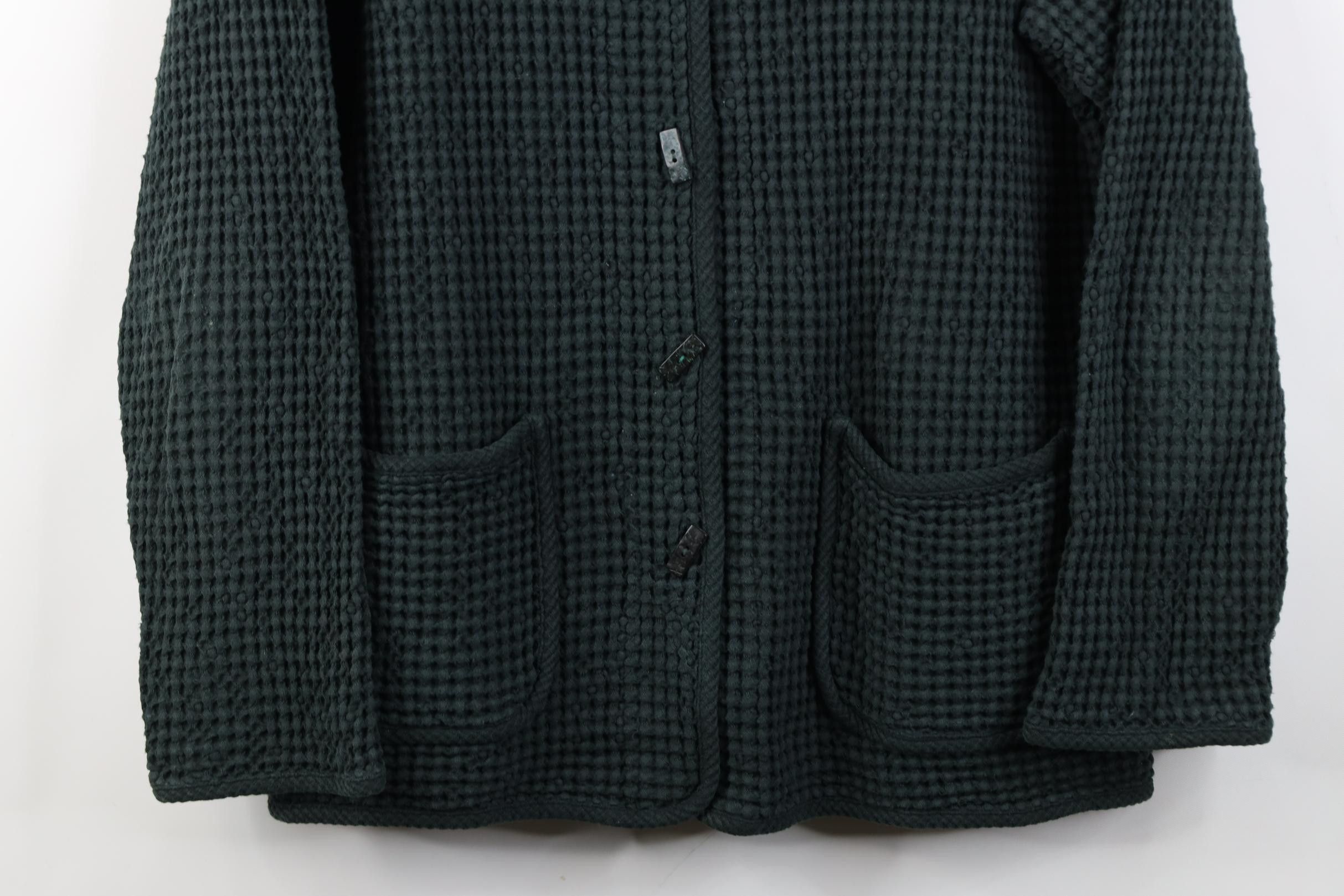 Vintage Vintage 90s Lagenlook Ribbed Knit Cardigan Sweater Green USA Size M / US 6-8 / IT 42-44 - 3 Thumbnail