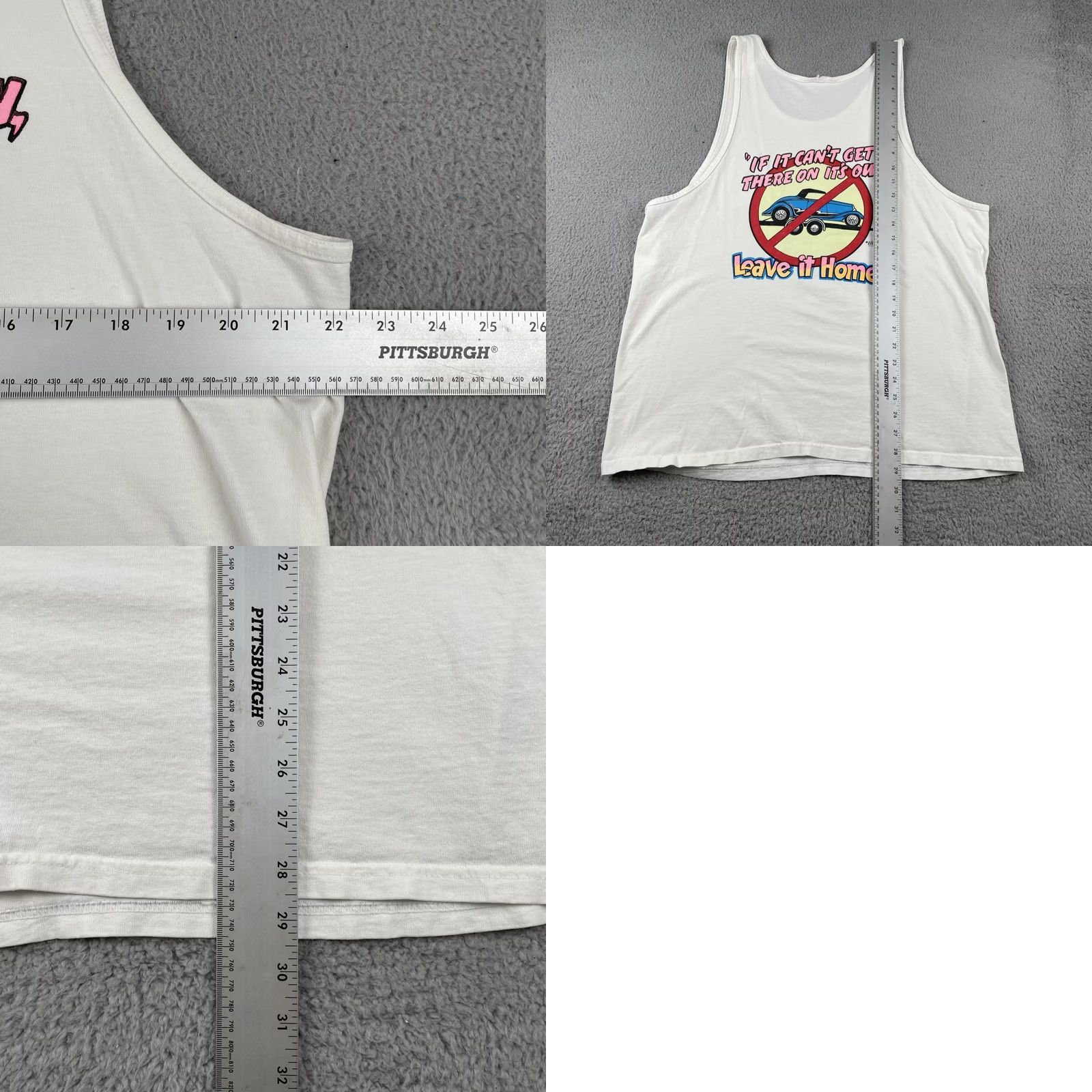Vintage VINTAGE Route 66 Americas Highway Muscle Cars Tank Top Shirt XL White Size US XL / EU 56 / 4 - 10 Thumbnail