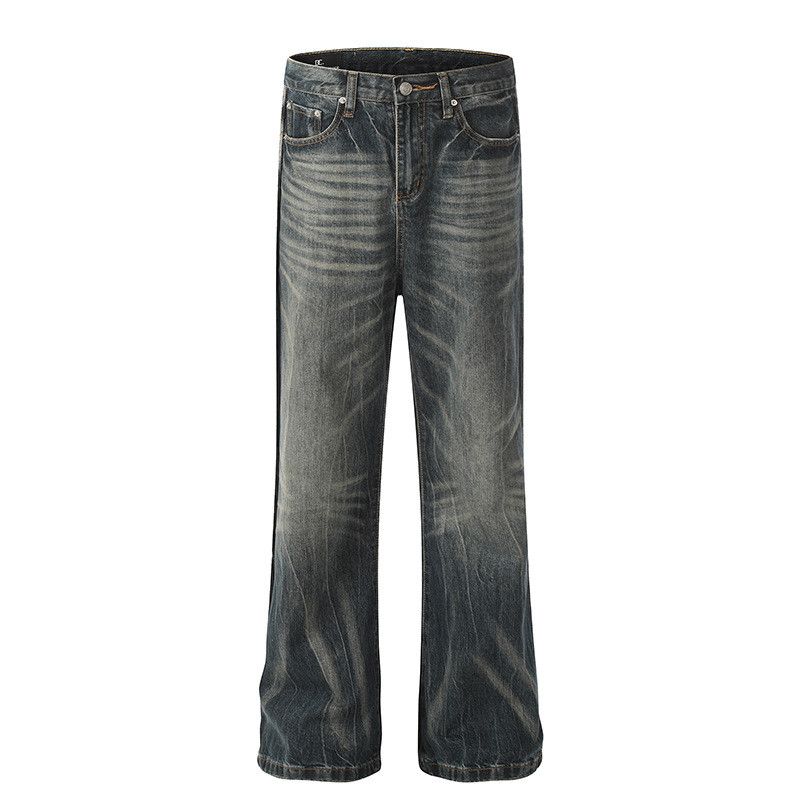 Vintage American retro washed distressed flared jeans Size US 32 / EU 48 - 2 Thumbnail