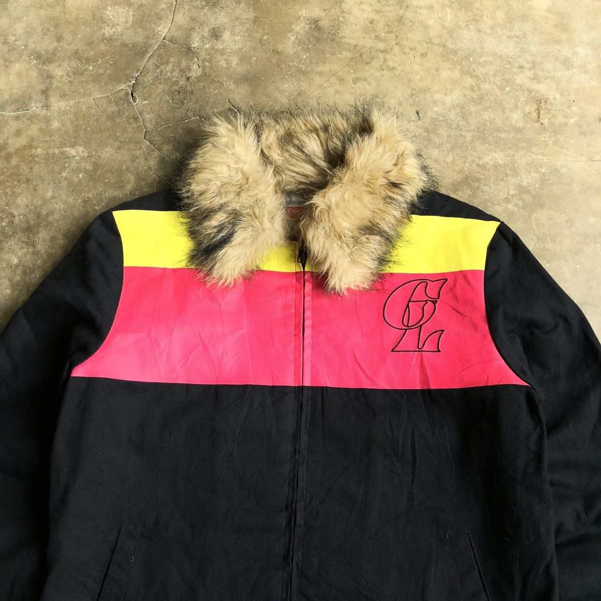 14th Addiction 2000s CocoLulu Canvas Fur Work Jacket Black Punk Style Size US M / EU 48-50 / 2 - 3 Thumbnail