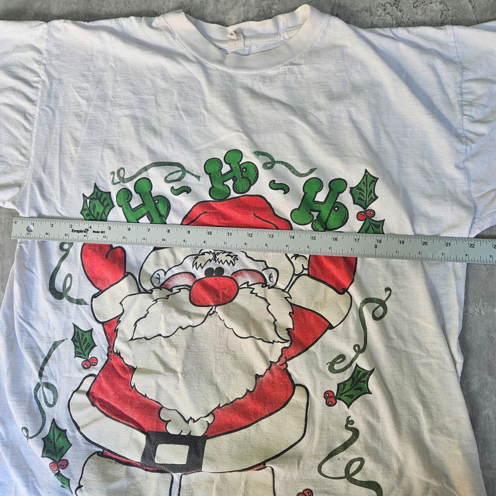 &Daughter Vintage 90’s Santa Single Stitch Short Sleeve T-Shirt XXL Size XXL / US 16-18 / IT 52-54 - 5 Thumbnail
