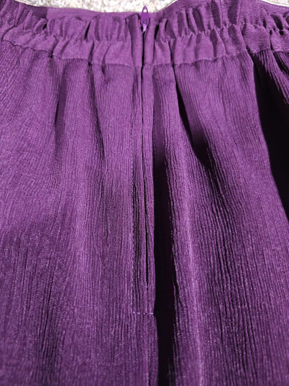 Designer city girl nancy bolen Purple vintage skirt size 12 USA MADE Size 34" / US 12 / IT 48 - 7 Thumbnail