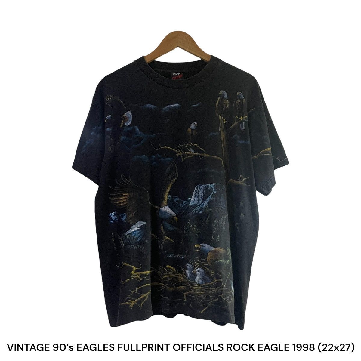 Harley Davidson Vintage 90’s Official Rock Eagle 1998 Size US L / EU 52-54 / 3 - 1 Thumbnail