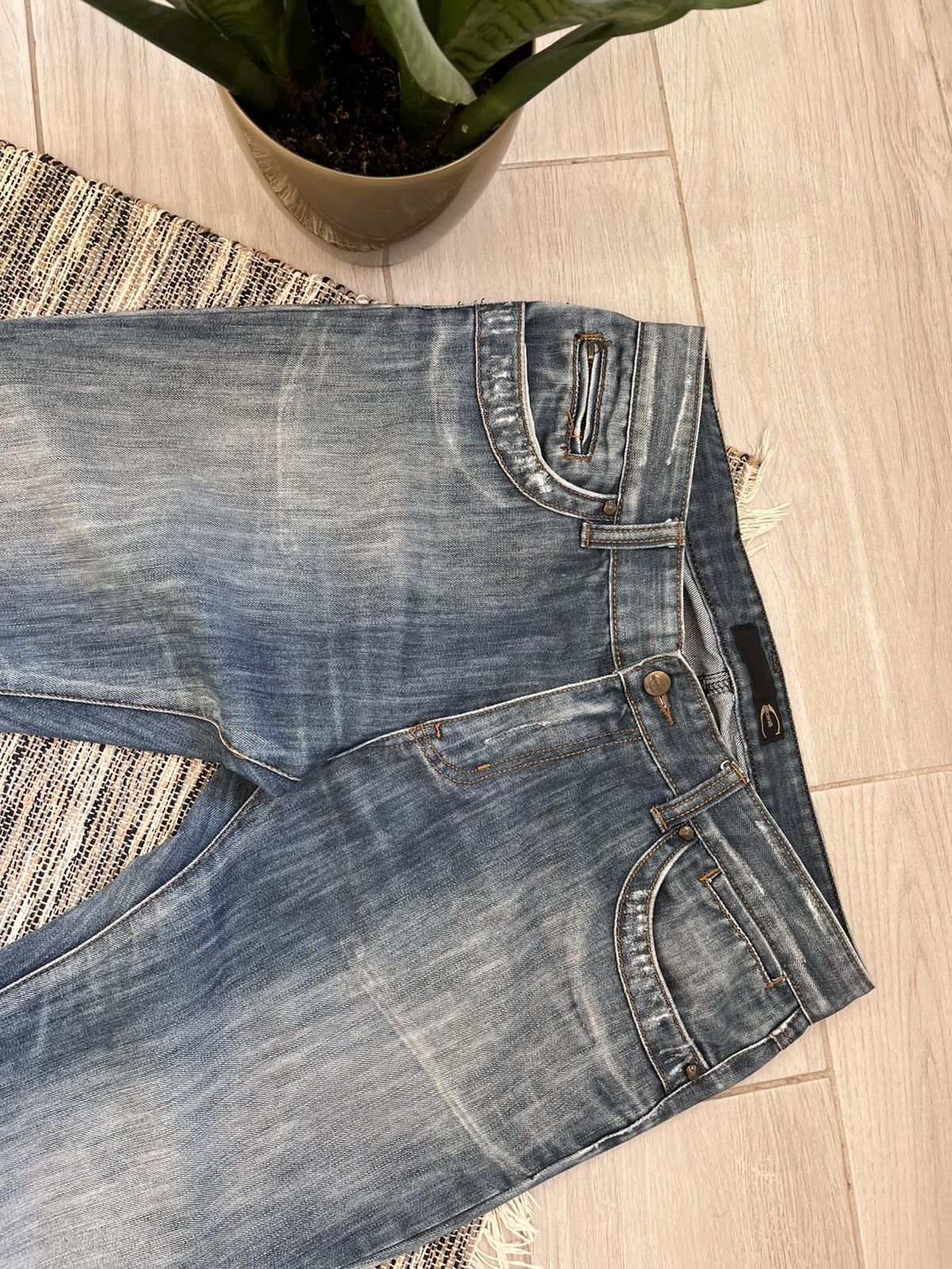 Just Cavalli × Vintage Vintage 00s Just Cavalli jeans faded distressed denim Y2K Size US 34 / EU 50 - 6 Thumbnail