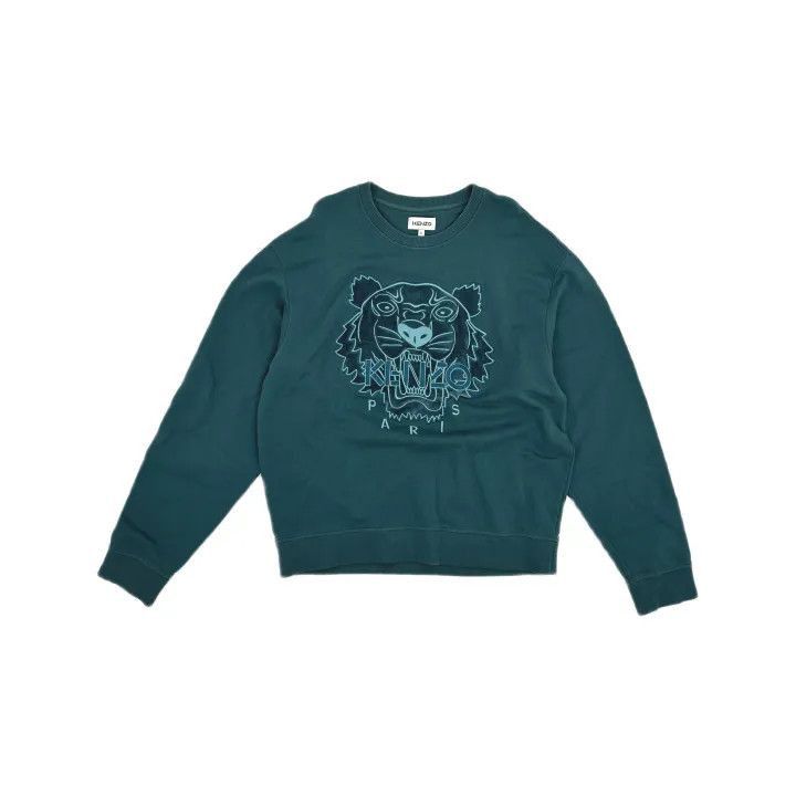 Kenzo Kenzo Green Tiger Crest Crewneck Sweatshirt -2507 Size US XL / EU 56 / 4 - 2 Thumbnail