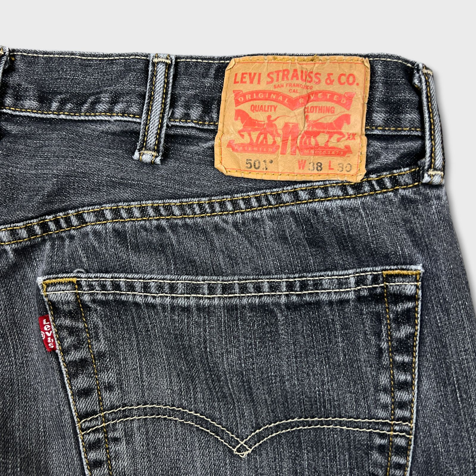 Levi's × Vintage Levi's 501 Jeans 38x30 Original Fit Straight Faded Pants Size US 38 / EU 54 - 7 Thumbnail