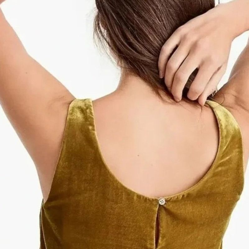 J.Crew J. Crew Antique Gold Velvet Cami Camisole Tank Top 2 Tall Size XS / US 0-2 / IT 36-38 - 2 Thumbnail