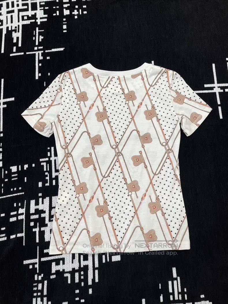 Hermes Hermes Printed polka dot short sleeve T-shirt top Size XS / US 0-2 / IT 36-38 - 2 Thumbnail