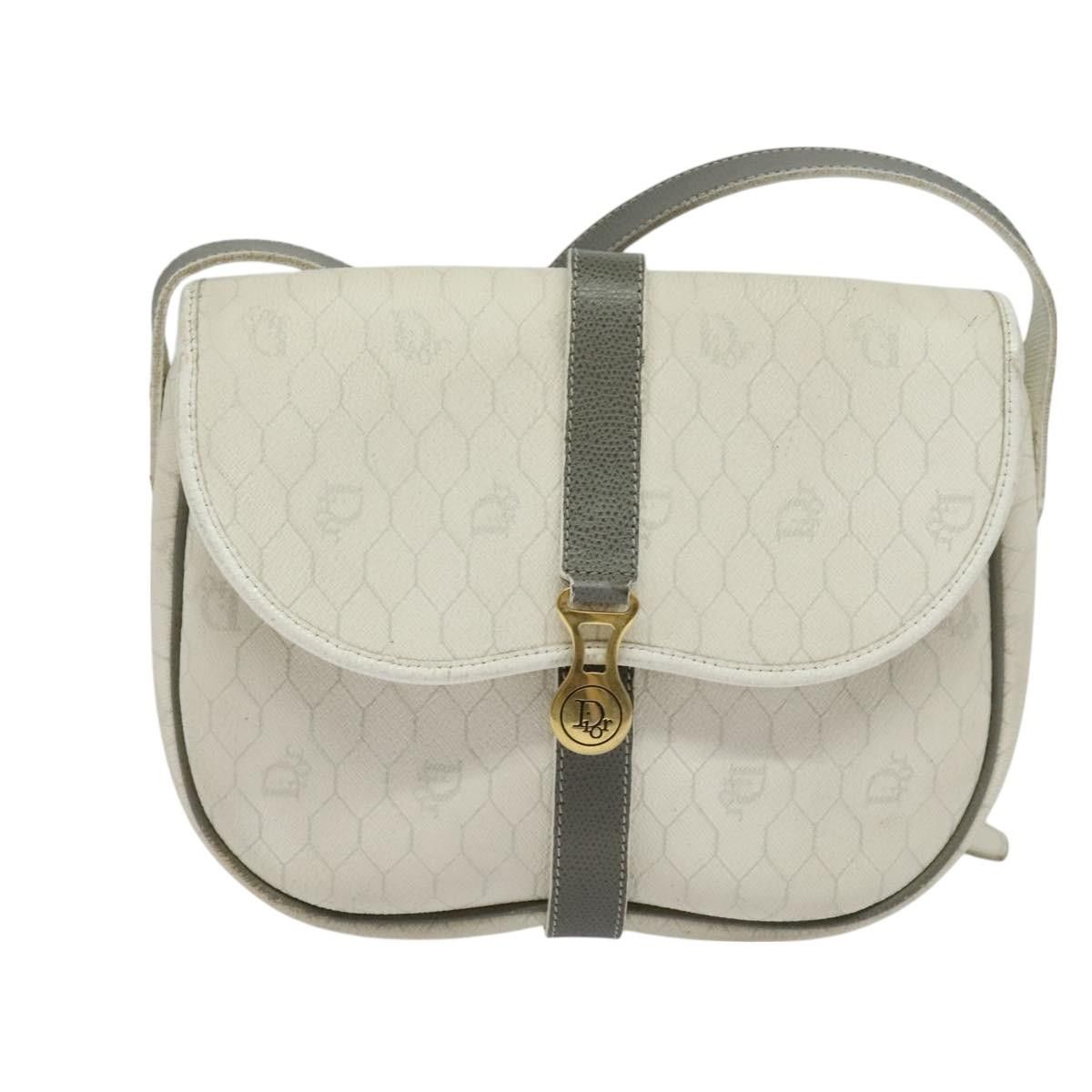 Dior DIOR Honeycomb Canvas Shoulder Bag Pvc White Gold Size ONE SIZE - 2 Thumbnail