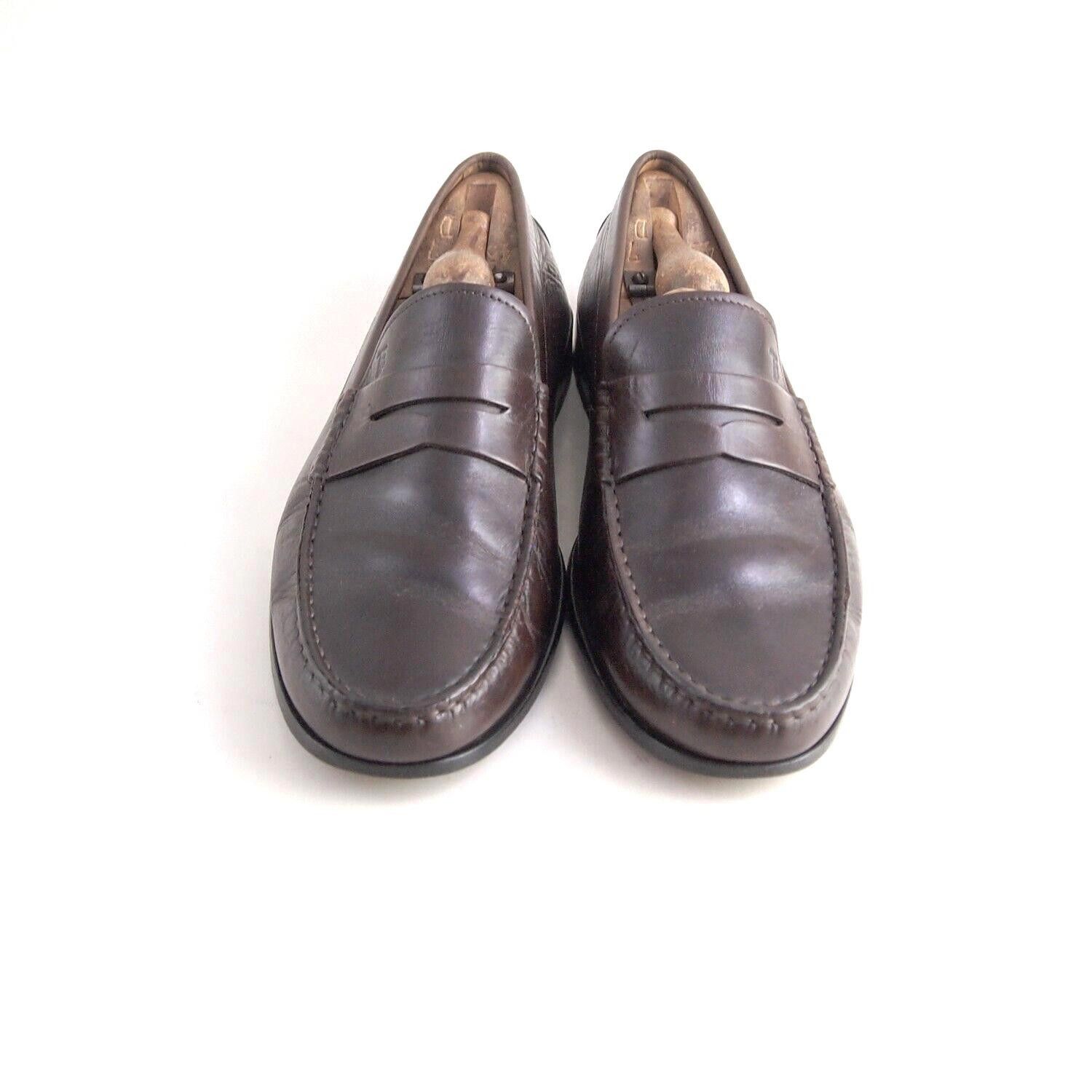 Tod's Tod's Penny Loafers Brown Leather Mens EU 41.5 US 8.5 $520 Size US 8.5 / EU 41-42 - 1 Thumbnail