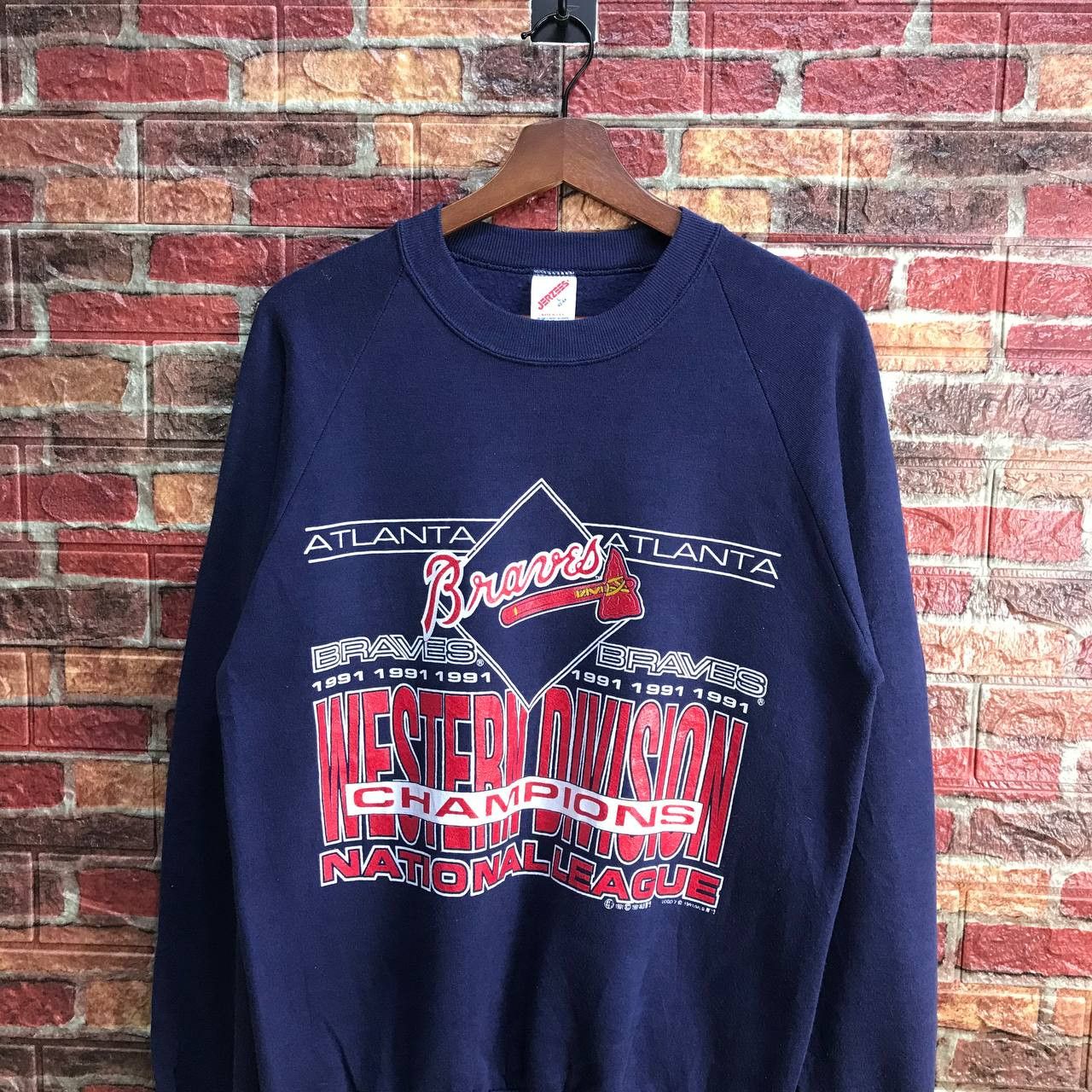 Vintage VINTAGE 1991 MLB BRAVES ATLANTA CREWNECK Size US L / EU 52-54 / 3 - 2 Thumbnail