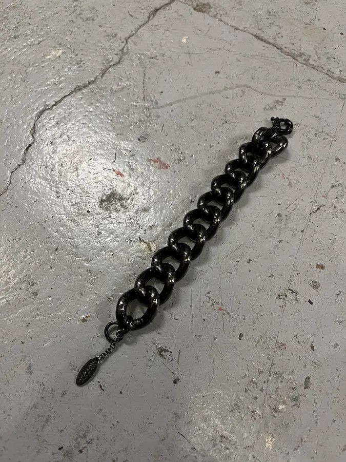 Roberto Cavalli 2000s Roberto Cavalli Large Dark Stainless Steel Bracelet Size ONE SIZE - 4 Thumbnail