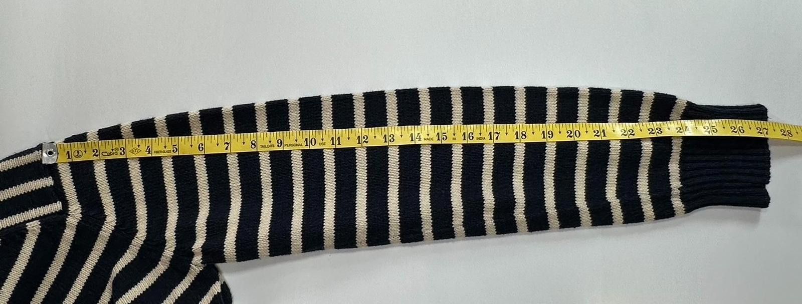 H&M HM LOGG 1/4 Button Striped Pocket Hoodie Blue Mens L Size US L / EU 52-54 / 3 - 10 Thumbnail