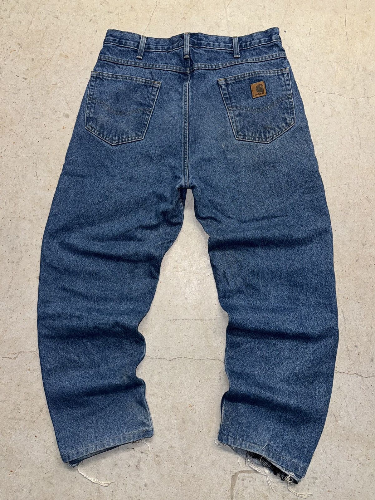 Carhartt Crazy Vintage 90s Carhartt Baggy Jeans Faded Distressed Size US 34 / EU 50 - 1 Thumbnail