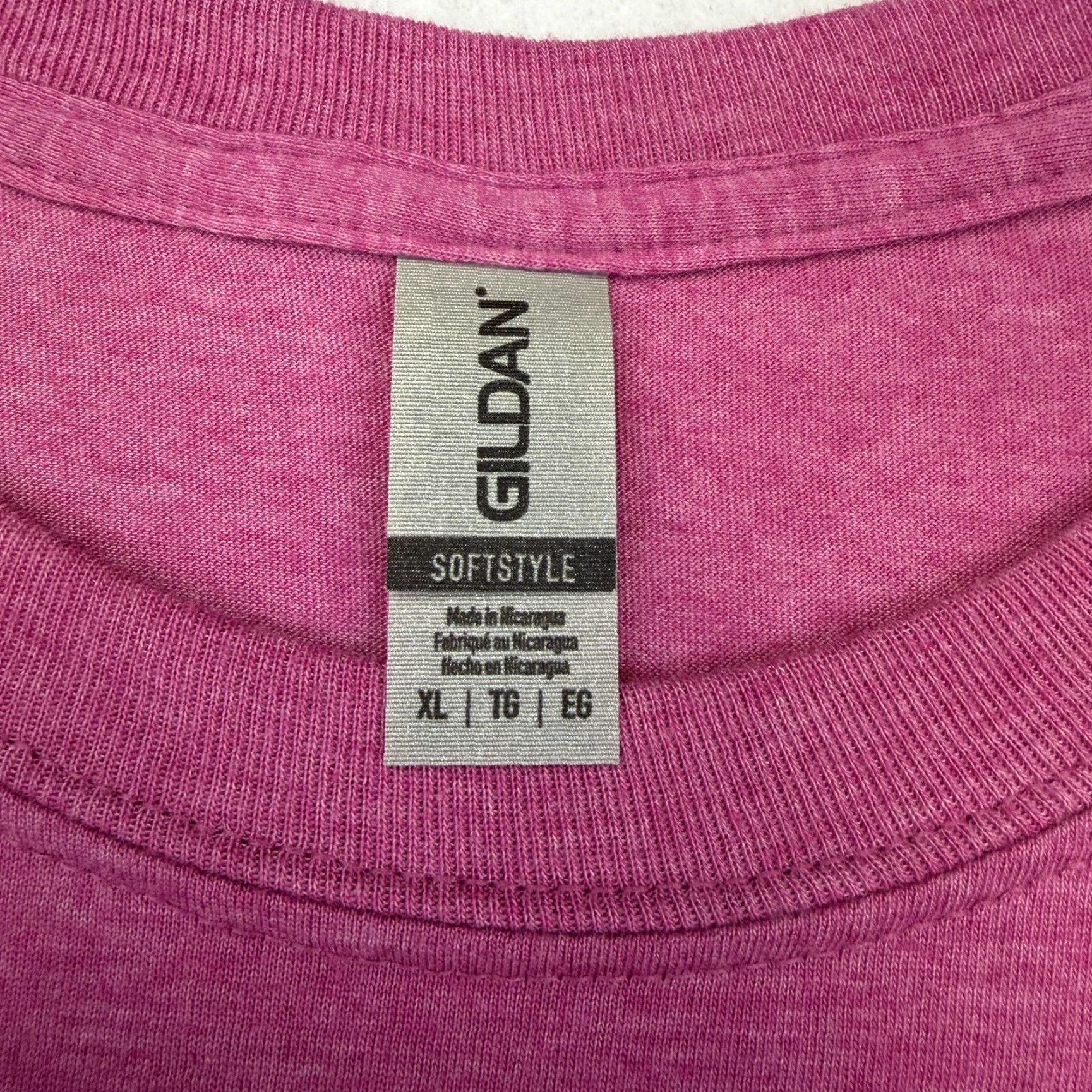 Gildan Gildan Shirt Womens XL Pink Yoga Glitter Tee Sunshine Hurricane Graphic Crew Neck Short Sleeve Girls Glitz Shine Size XL / US 12-14 / IT 48-50 - 3 Thumbnail