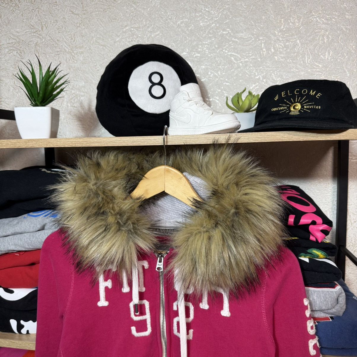 Abercrombie & Fitch 📌 Crazy Y2K Abercrombie & Fitch Y2K Faux Fur Zip-Hoodie Size M / US 6-8 / IT 42-44 - 10 Thumbnail