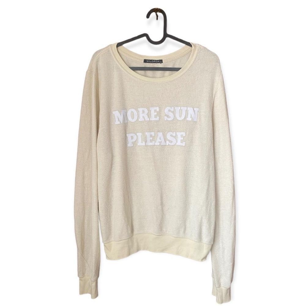 Wildfox Wildfox “More Sun Please” Yellow Pullover Sweatshirt Women’s Size S / US 4 / IT 40 - 2 Thumbnail