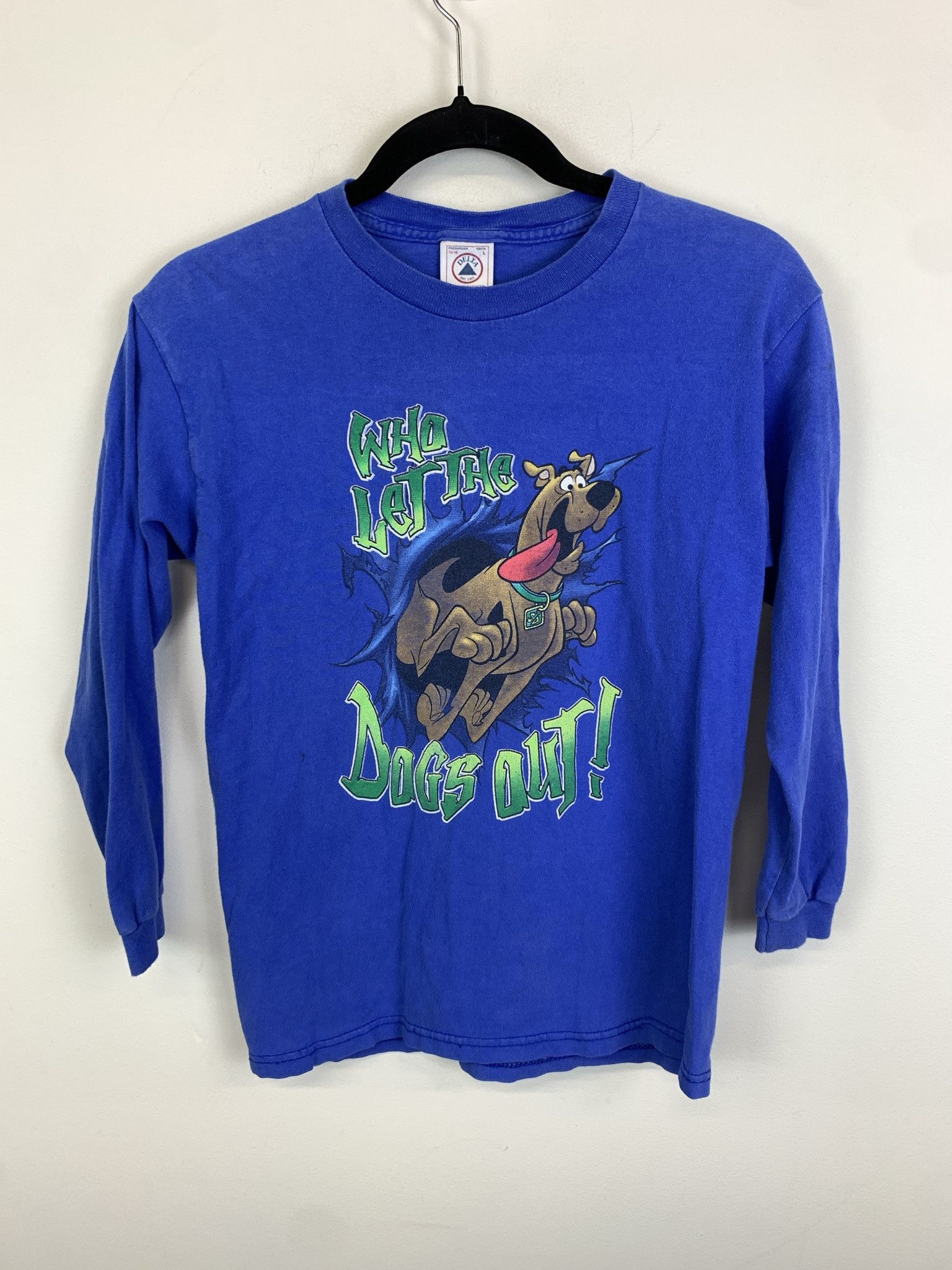 Vintage Vintage Scooby Doo Who Let the Dogs Out Longnsleeve Tee Size L Size US S / EU 44-46 / 1 - 1 Thumbnail