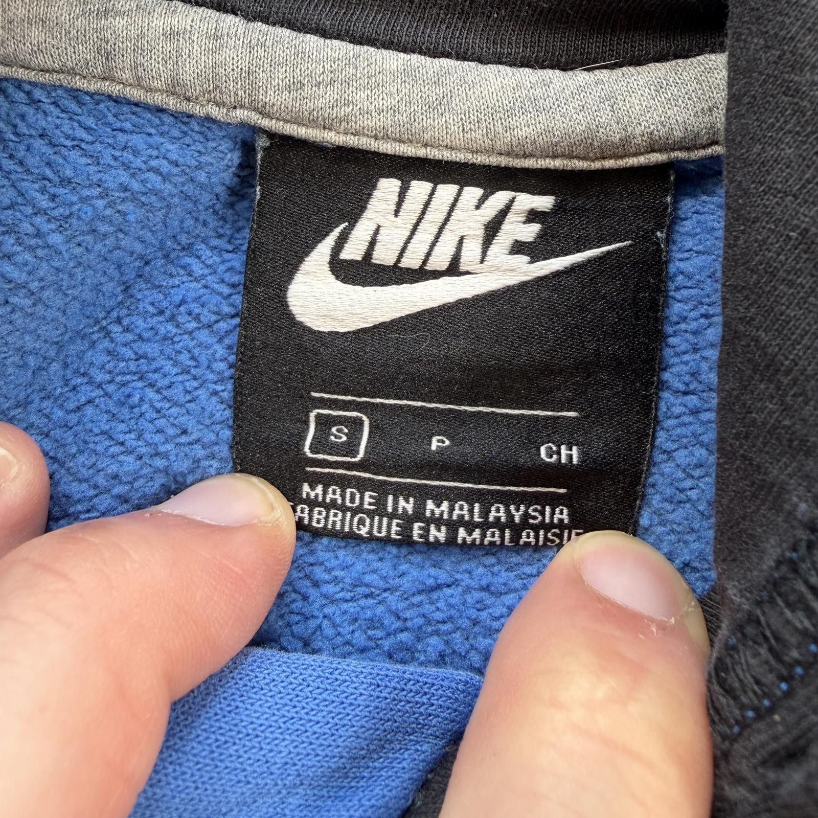 Nike Nike Swoosh Hoodie Blue Distressed Faded Pullover Thrashed S Size US S / EU 44-46 / 1 - 4 Thumbnail