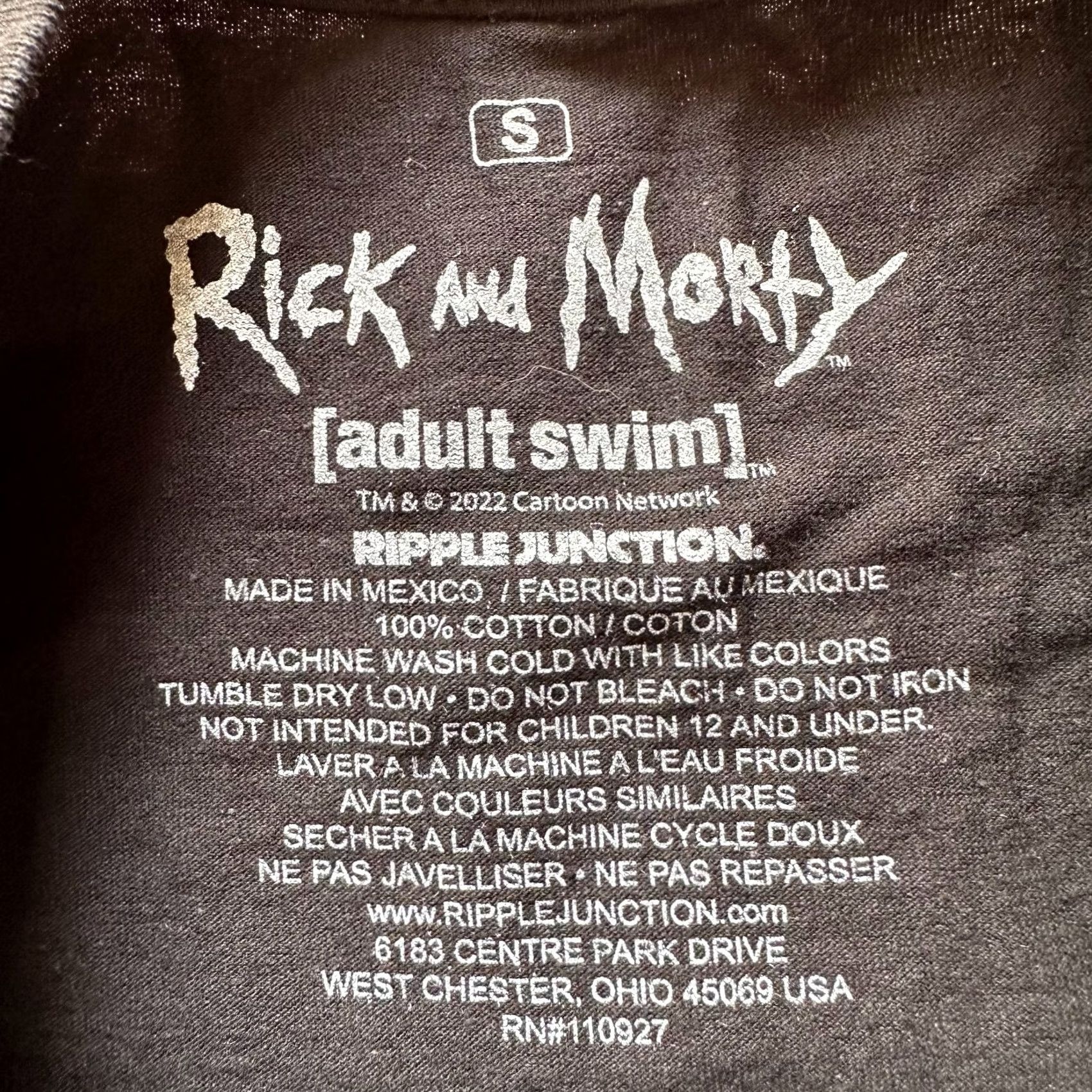 Vintage Rick & Morty Shirt Mens Small Black Short Sleeve Crewneck Tee Adult Swim Pullover NWT Size US S / EU 44-46 / 1 - 3 Thumbnail