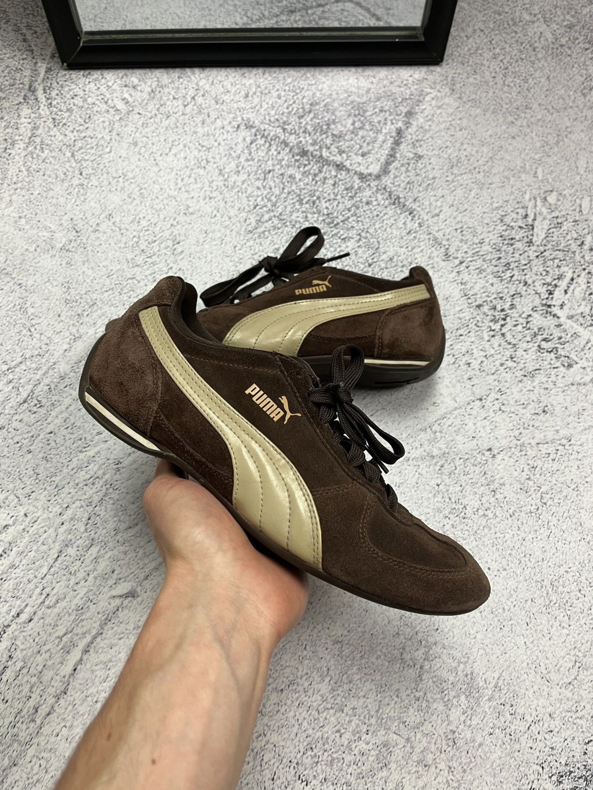 Puma Puma Speedcat Brown Vintage 90’s Sneakers Y2K Hype Japanese Size US 7 / IT 37 - 2 Thumbnail