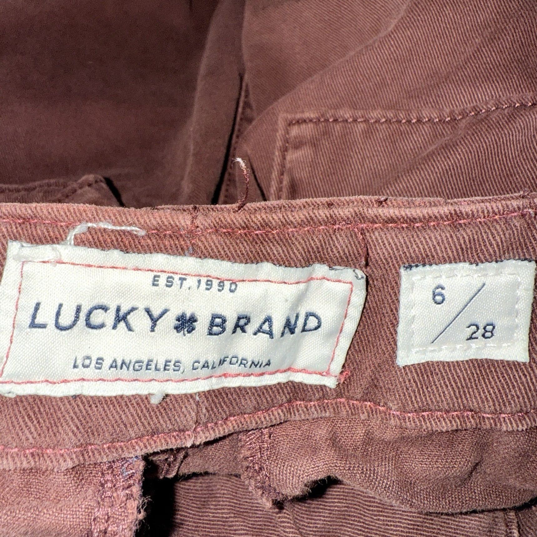 Lucky Brand Lucky Brand Womens Capri Cargo Pants Size 6 Brown 100% Cotton Casual Fashion Size 28" / US 6 / IT 42 - 4 Thumbnail