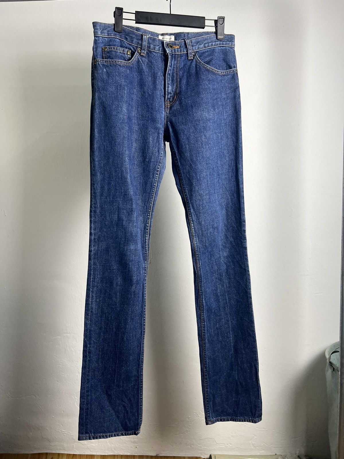 Hysteric Glamour × Vintage Vintage Hysteric Glamour Skinny Jeans V Stripe Pockets Size 31" - 2 Thumbnail