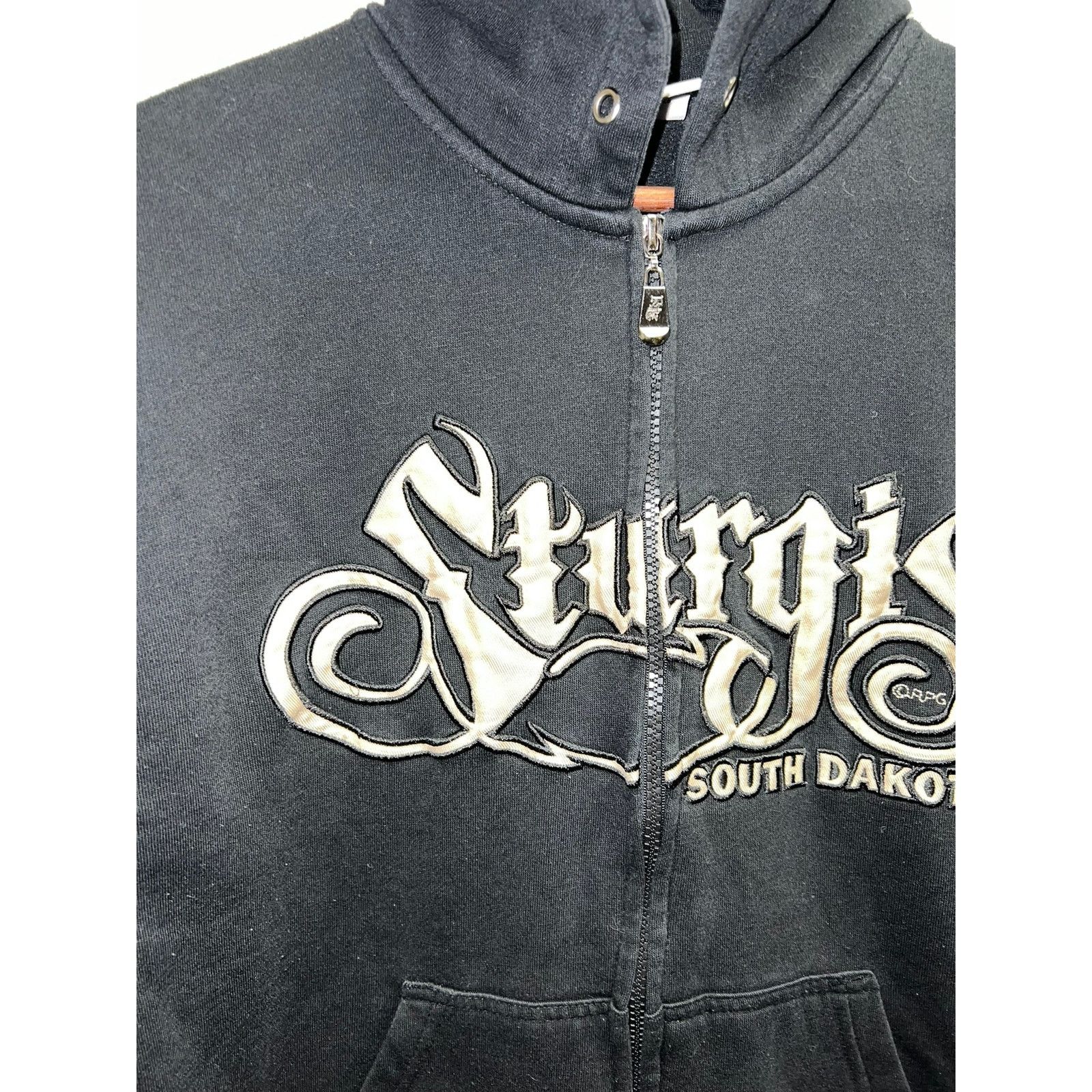 Vintage Y2K Sturgis Black Hoodie Full Zip UP South Dakota 2000s M Size US M / EU 48-50 / 2 - 3 Thumbnail
