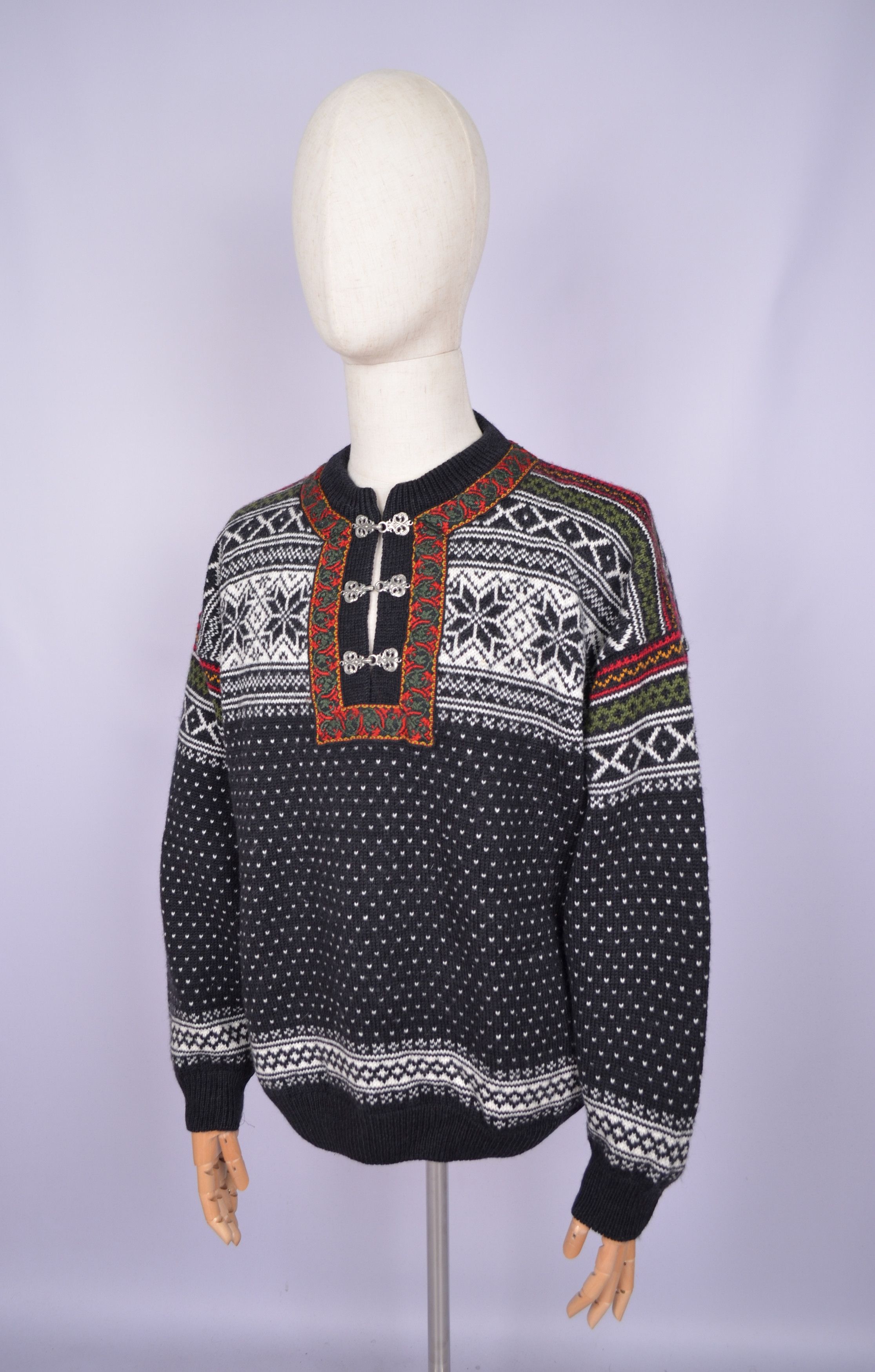 Designer × Norwool Norwool Pure New Wool Sweater Fair Isle Crew Neck Size XL Size US XL / EU 56 / 4 - 4 Thumbnail