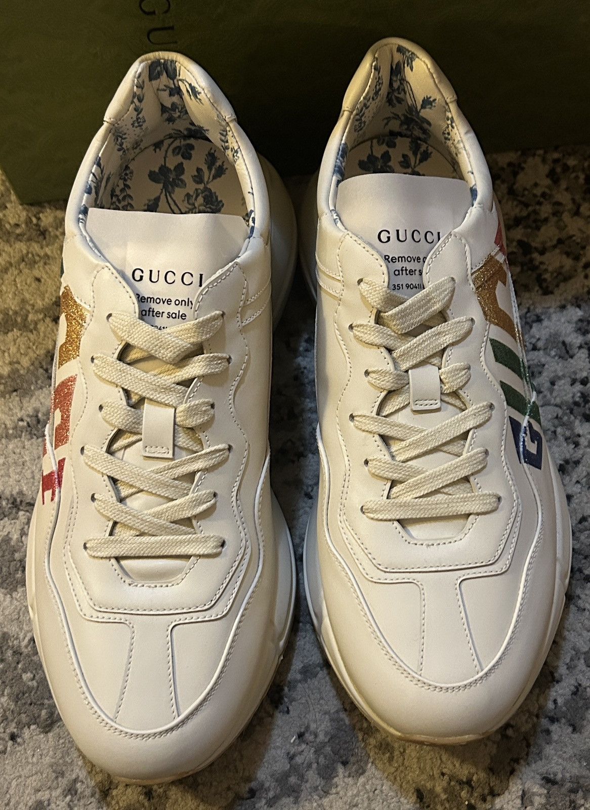 Gucci Gucci Logo Rhyton Glitter Sneaker size 42 Size US 12 / IT 42 - 5 Thumbnail