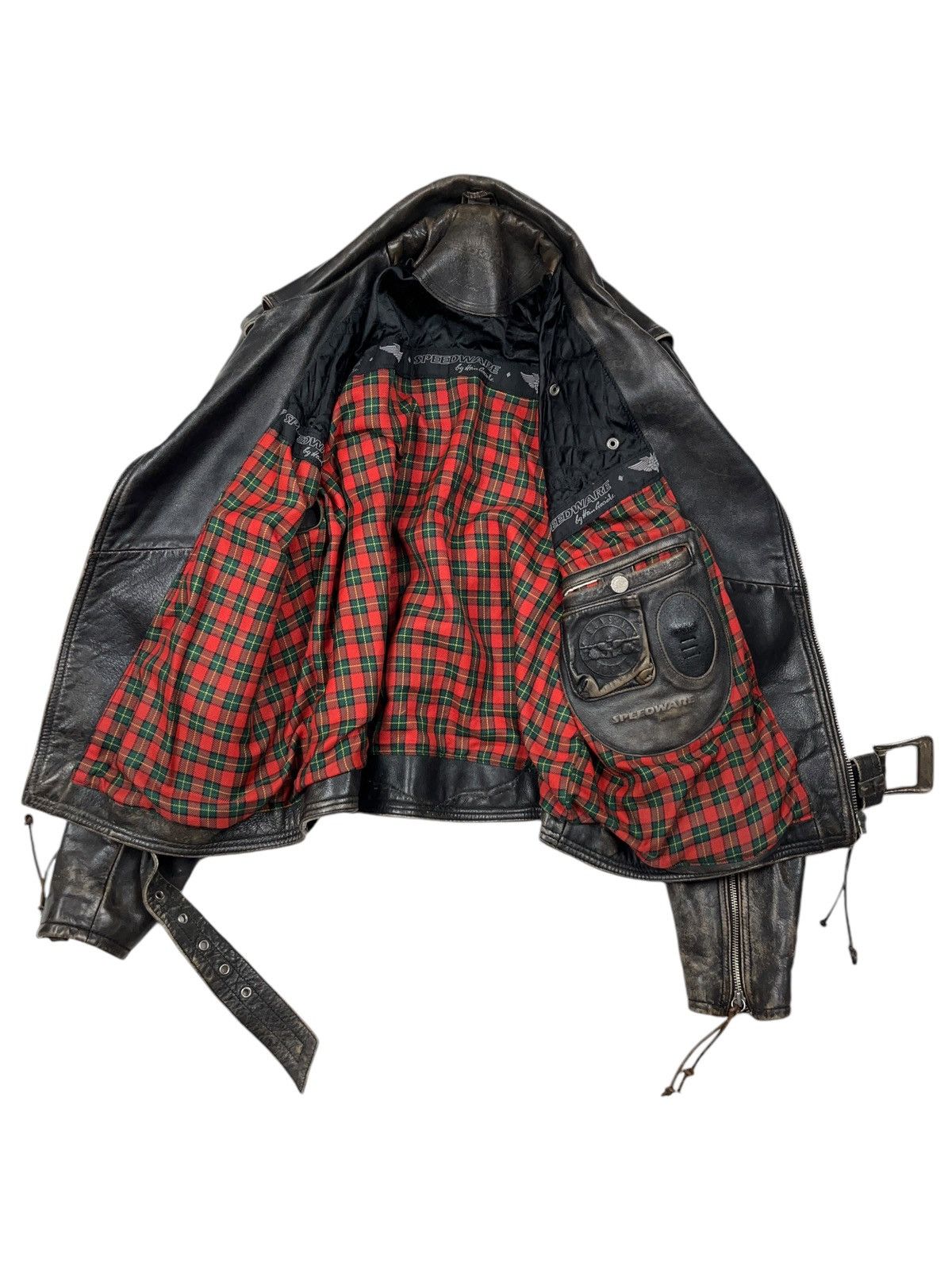 Brockum Vintage 1994 Guns n Roses Distressed Leather Biker Jacket Size US L / EU 52-54 / 3 - 19 Thumbnail