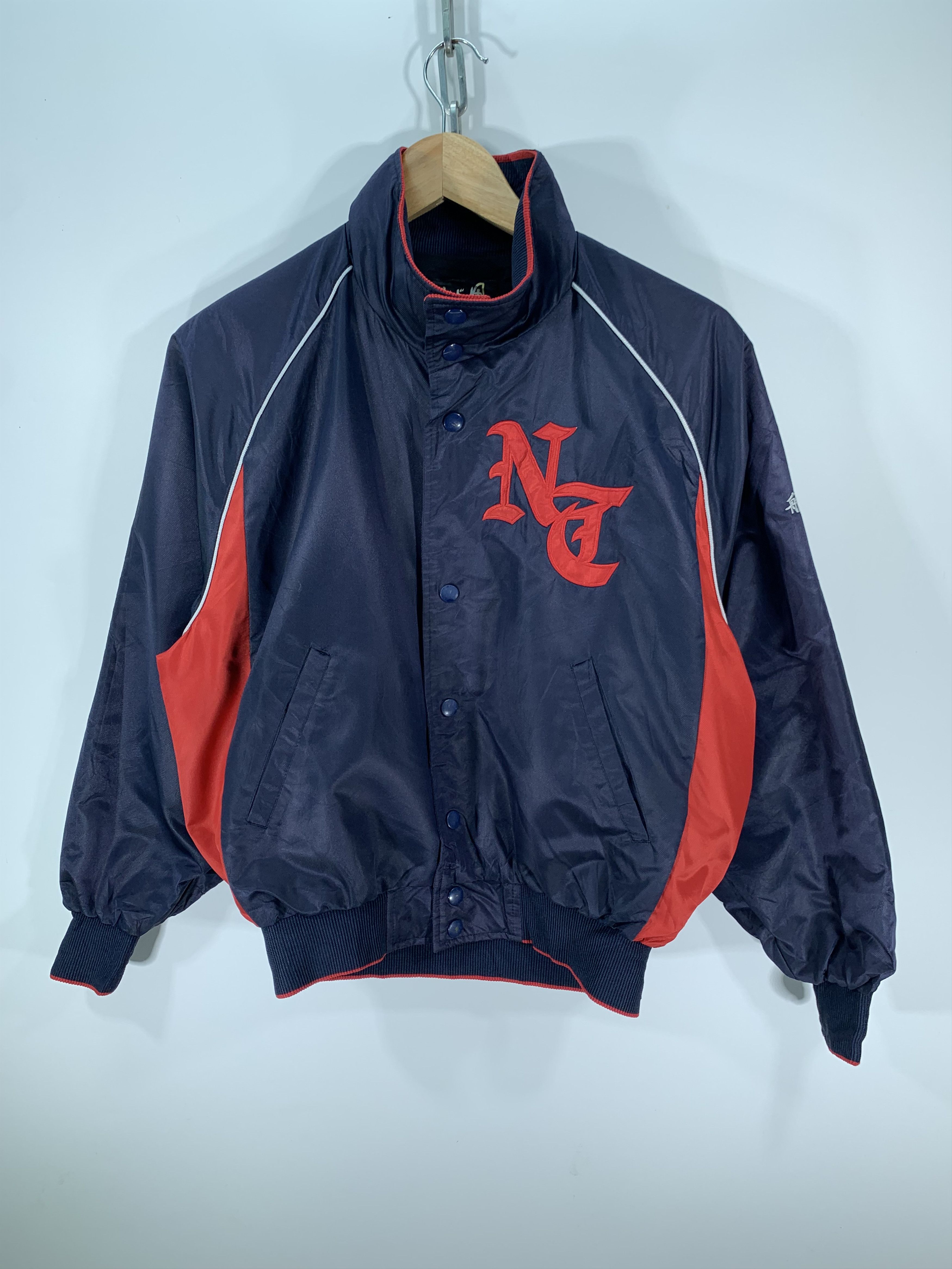 Image of Vintage Baseball Coat Coach Cropped in Blue, Men's (Size Small)