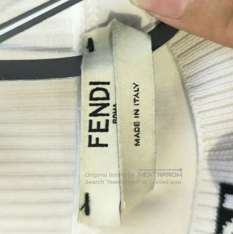 Fendi Fendi White Cotton XS Women's T-Shirt . Size XS / US 0-2 / IT 36-38 - 2 Thumbnail