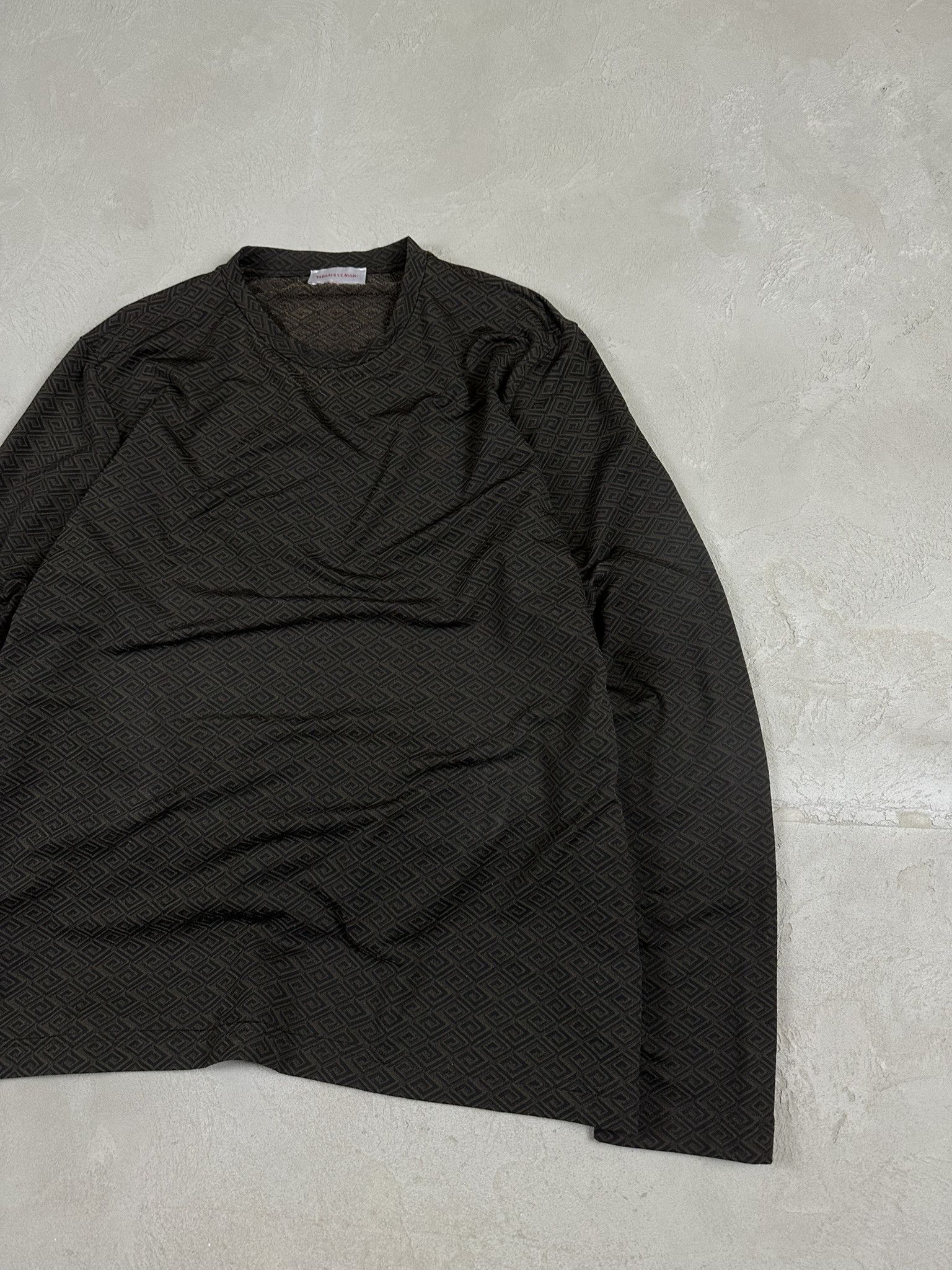 Versace Vintage Versace Classic Monogram Longsleeve T-shirt Size US L / EU 52-54 / 3 - 3 Thumbnail