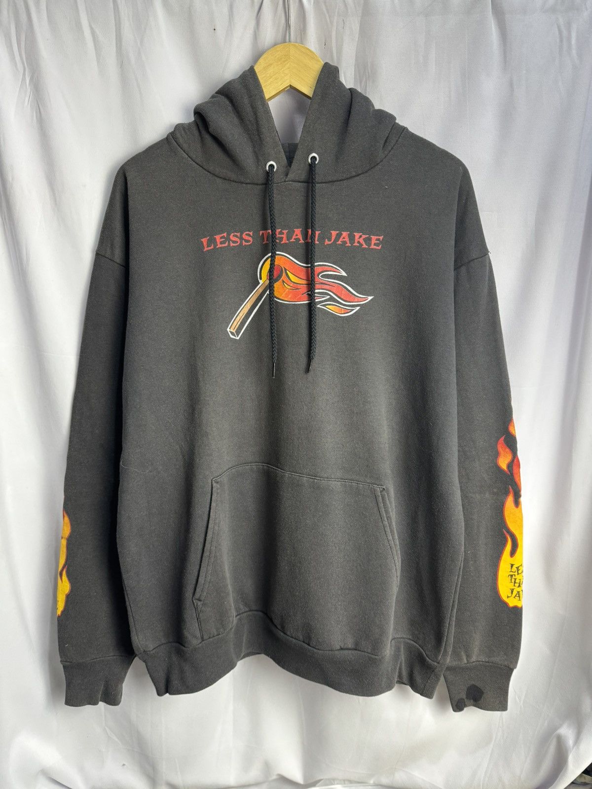 Band Tees Less than Jake Flame Hoodie vintage Size US XL / EU 56 / 4 - 2 Thumbnail