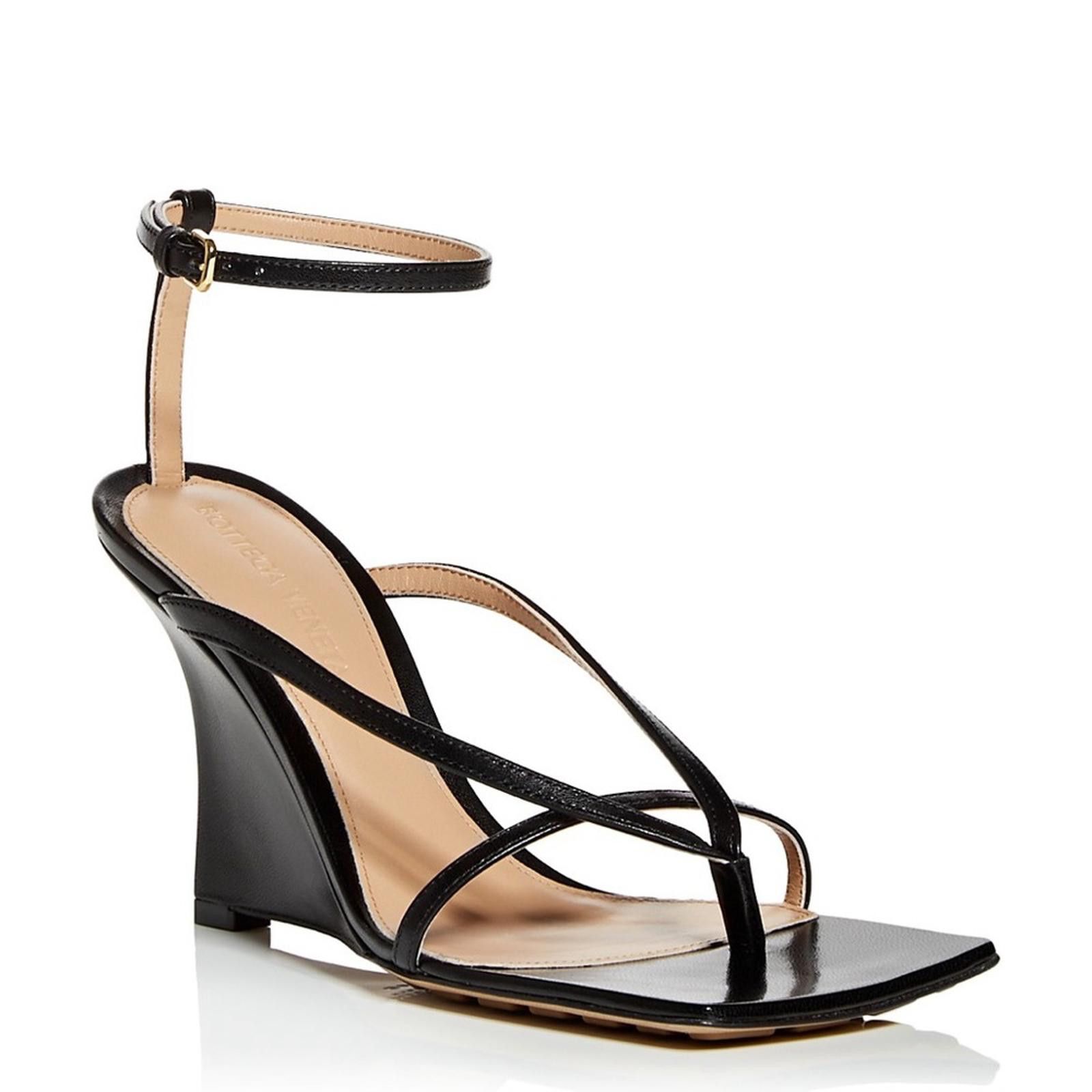 Bottega Veneta Stretch Strappy Sandals, Black, Size