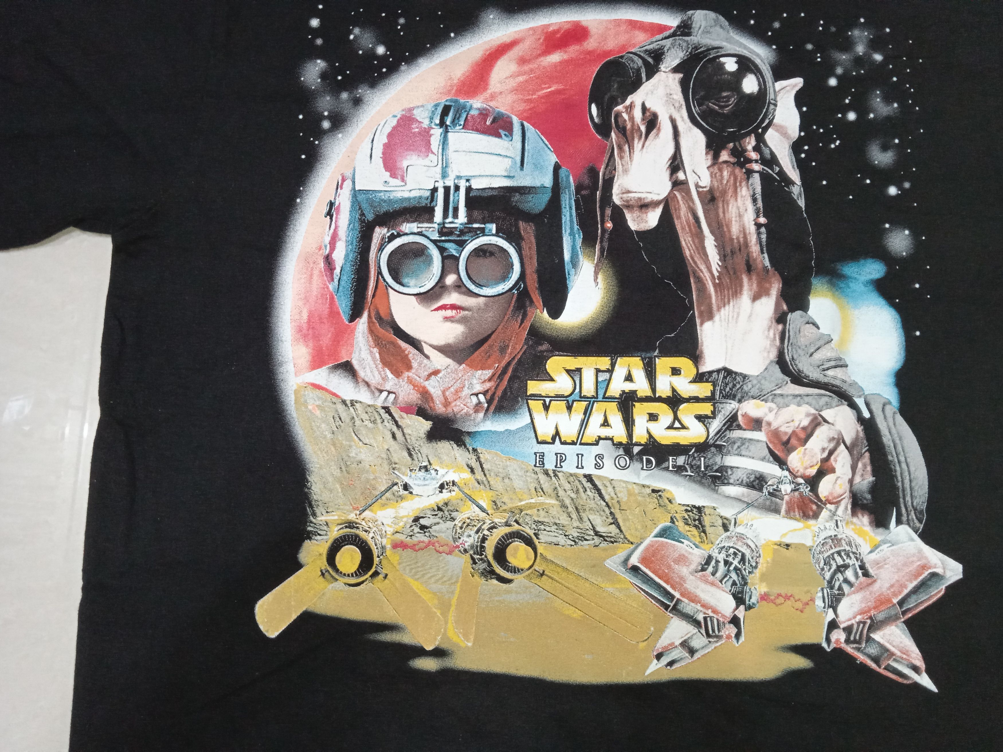 Vintage Vintage Star Wars Episode 1 90s Bootleg T Shirt Size US L / EU 52-54 / 3 - 4 Thumbnail